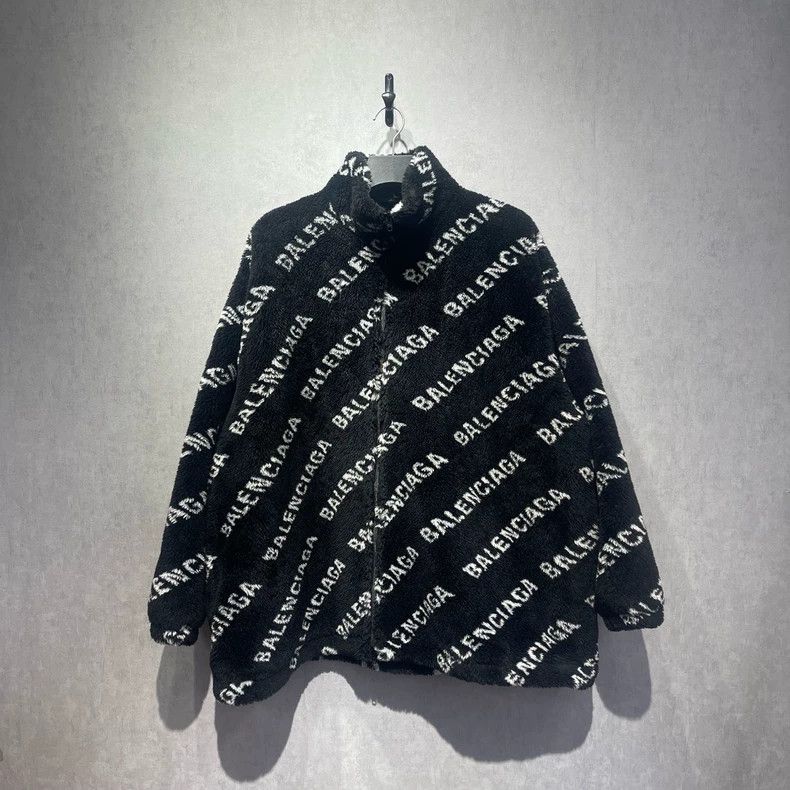 Balenciaga Balenciaga Teddy Fleece Logo Jacket Size US XS / EU 42 / 0 - 1 Thumbnail