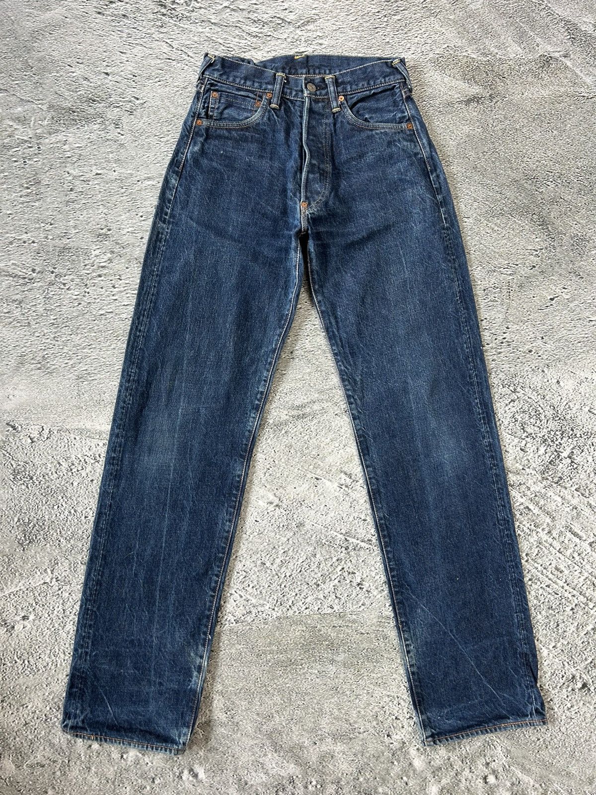 Evisu Evisu jeans daicock vintage selvedge navy big logo white Size 28" / US 6 / IT 42 - 8 Thumbnail