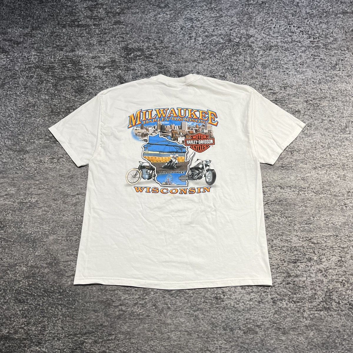 Harley Davidson Vintage Harley Davidson Pocket Tee Shirt Milwaukee Biker XL Size US XL / EU 56 / 4 - 2 Thumbnail