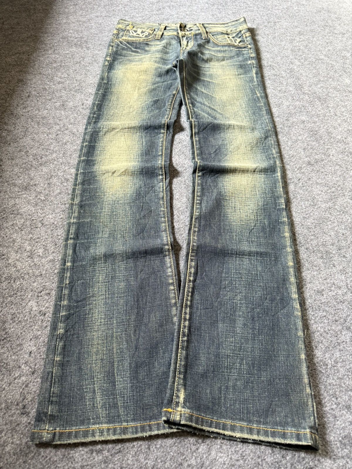 G-Star G Star Raw Para Espana Mud Wash Flare Low Rise Jeans Size US 27 - 1 Thumbnail