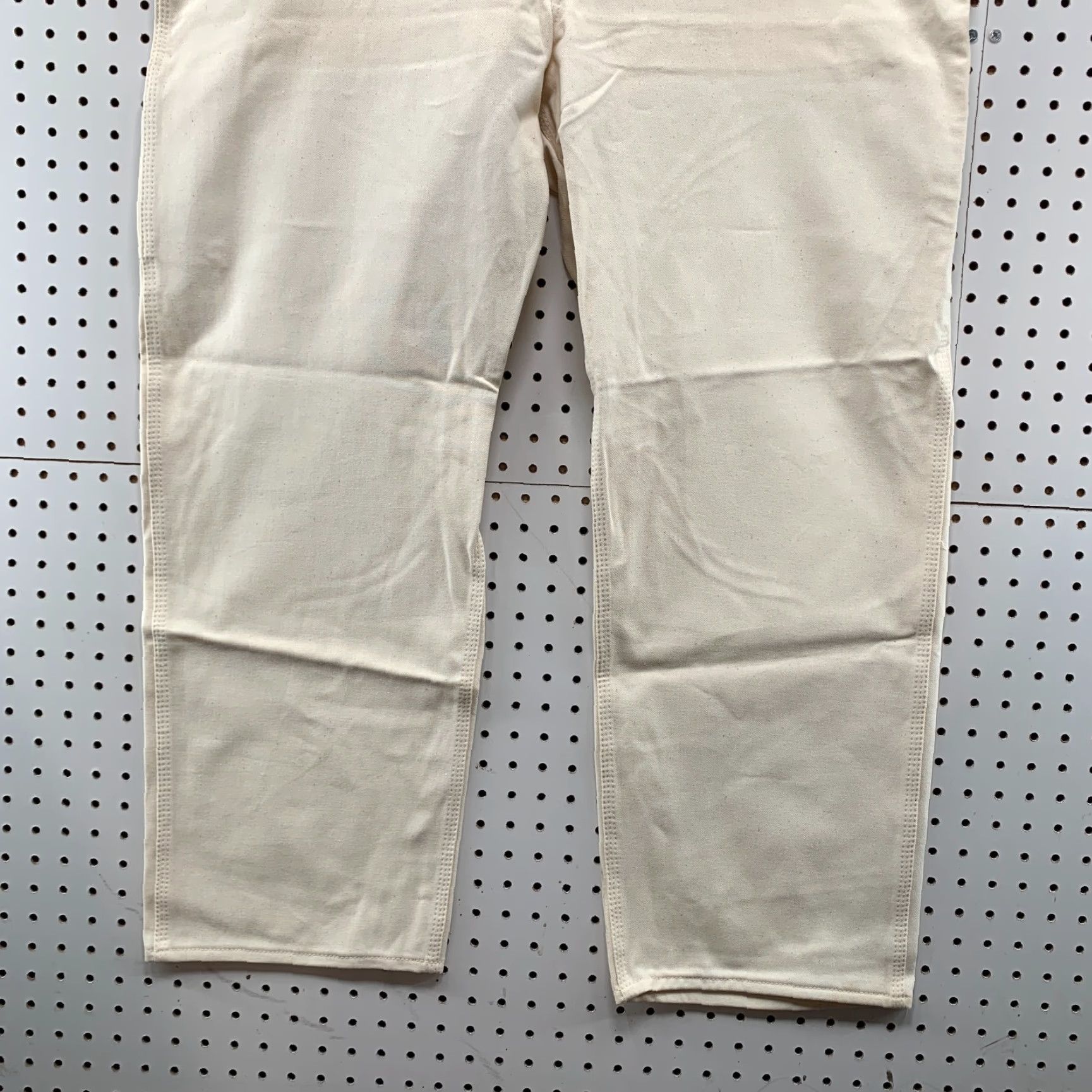 Vintage Vintage OshKosh B’Gosh Carpenter Pants Mens Size 42x30 Beige Workwear Canvas Straight Fit 90s Size US 42 / EU 58 - 4 Thumbnail