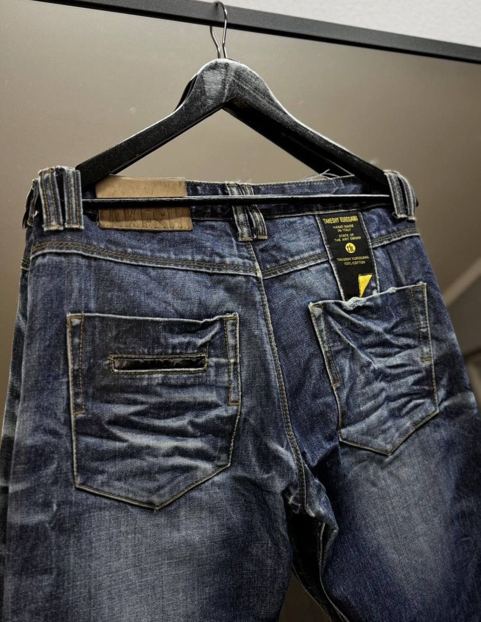 Tornado Mart Takeshy Kurosawa Sequin Logo Denim Pants Vintage Size US 32 / EU 48 - 3 Thumbnail