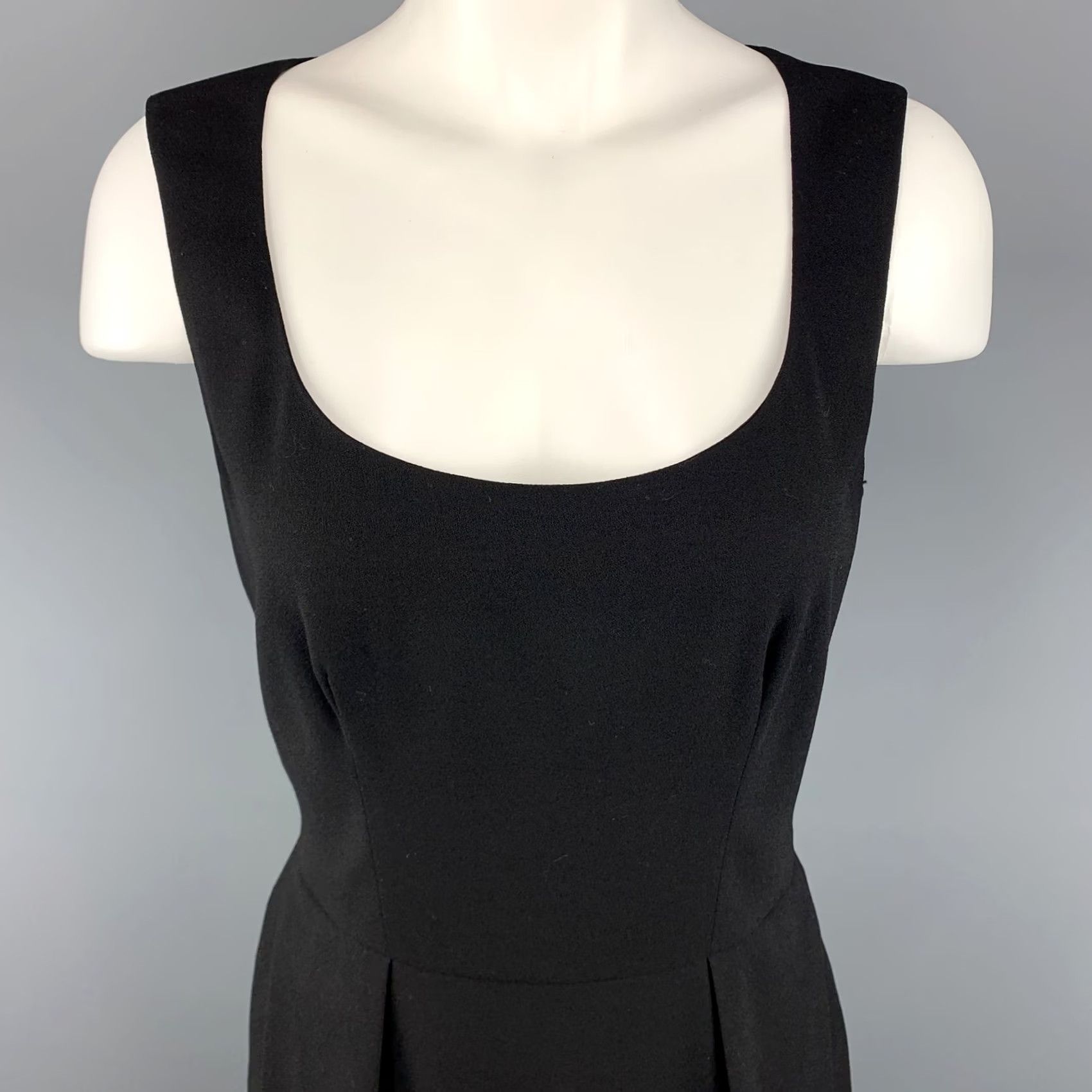 Yves Saint Laurent YVES SAINT LAURENT Size 6 Black Wool Blend Shift Dress Size M / US 6-8 / IT 42-44 - 2 Thumbnail