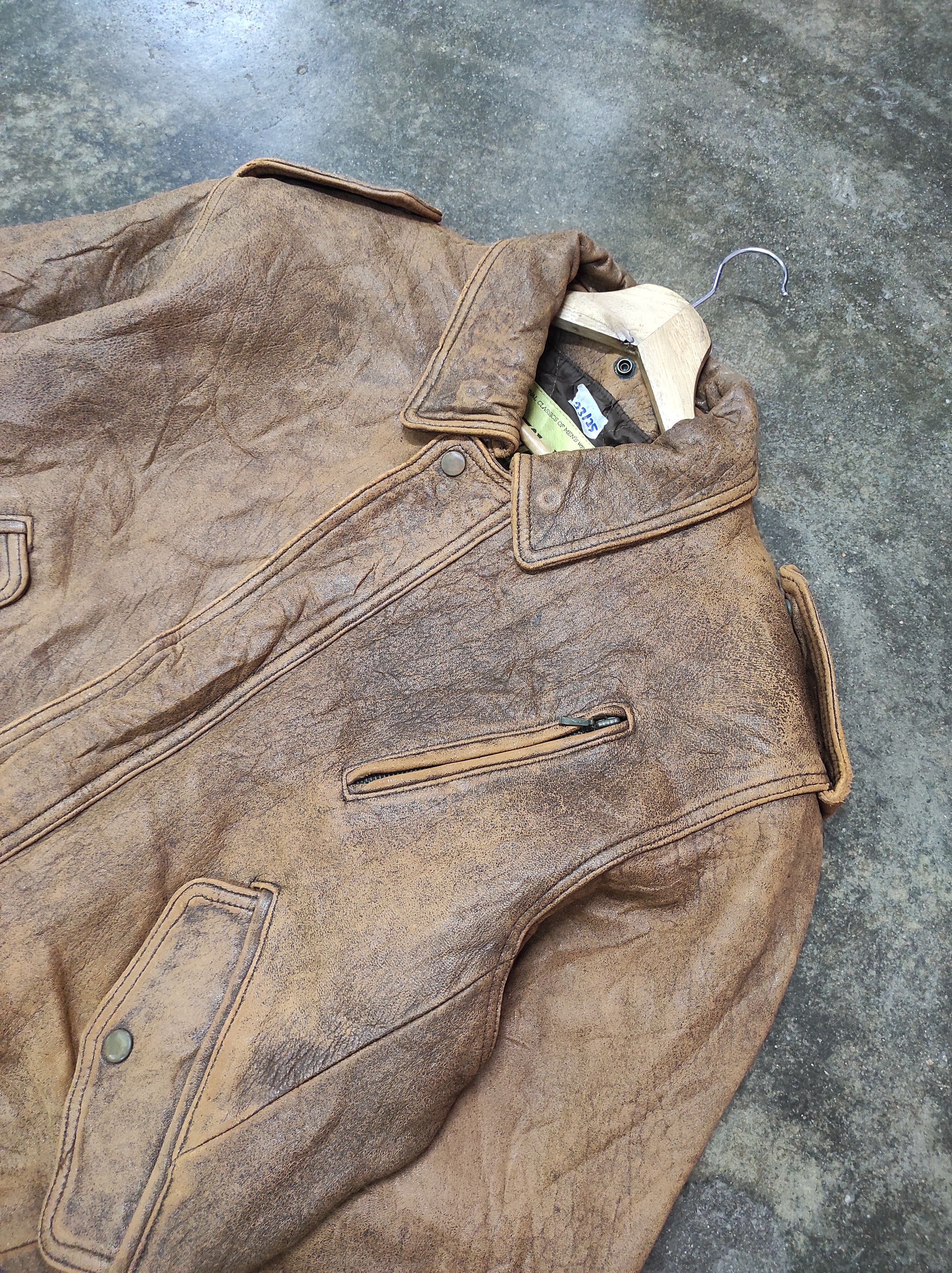 Genuine Leather × Japanese Brand × Vintage ZILCH CLASSICS RETRO GENUINE LEATHER BOMBER JACKET Size US M / EU 48-50 / 2 - 3 Thumbnail