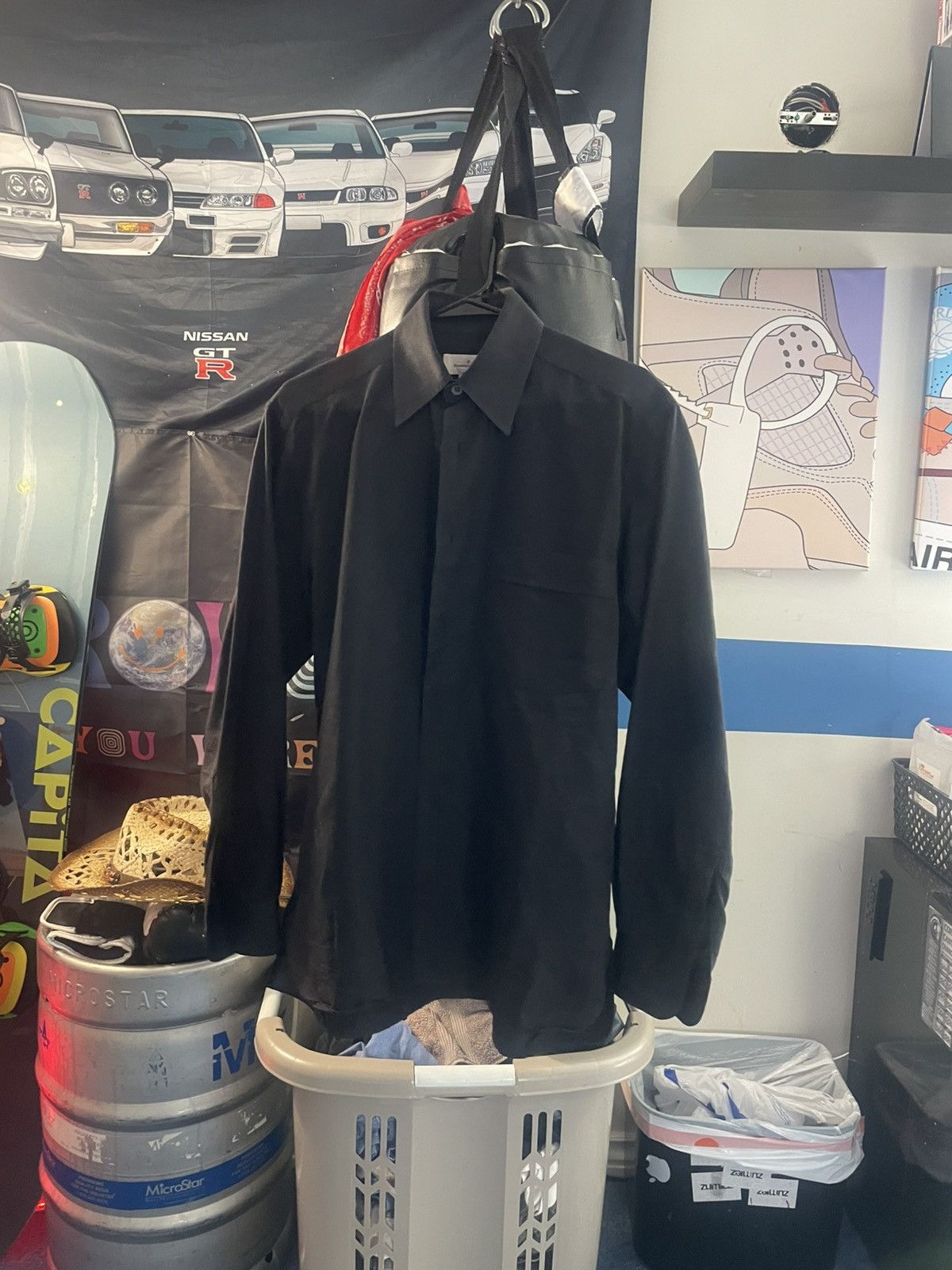 Ermenegildo Zegna Ermenegildo Zegna Black Button Up Size US S / EU 44-46 / 1 - 3 Thumbnail