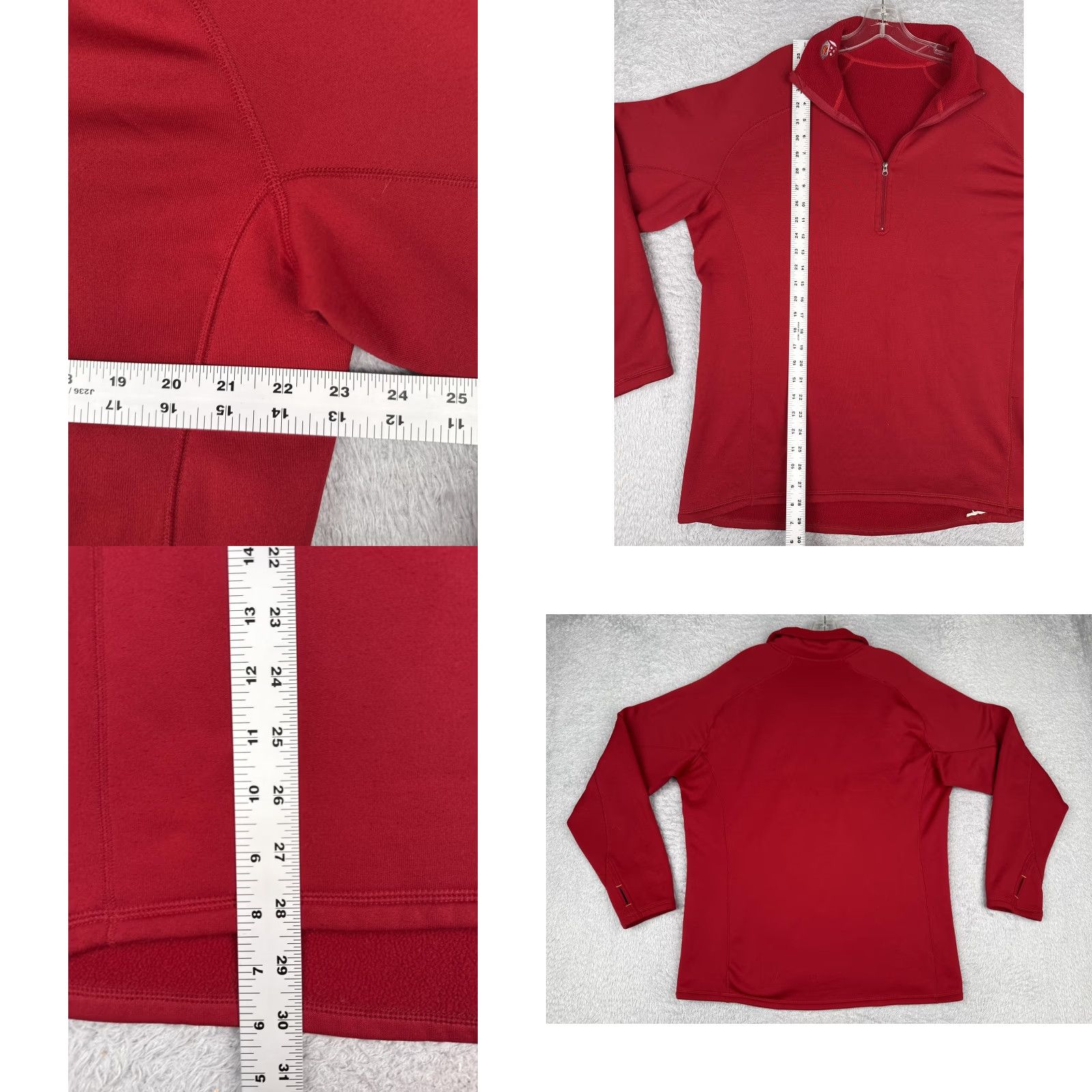Mountain Hardwear Mountain Hardwear Sweater Womens XL Red Fleece 1/4 Zip Mock Long Sleeve Pullover Outdoor Hiking Casual Mens Womens Girls Boys Size XL / US 12-14 / IT 48-50 - 8 Thumbnail