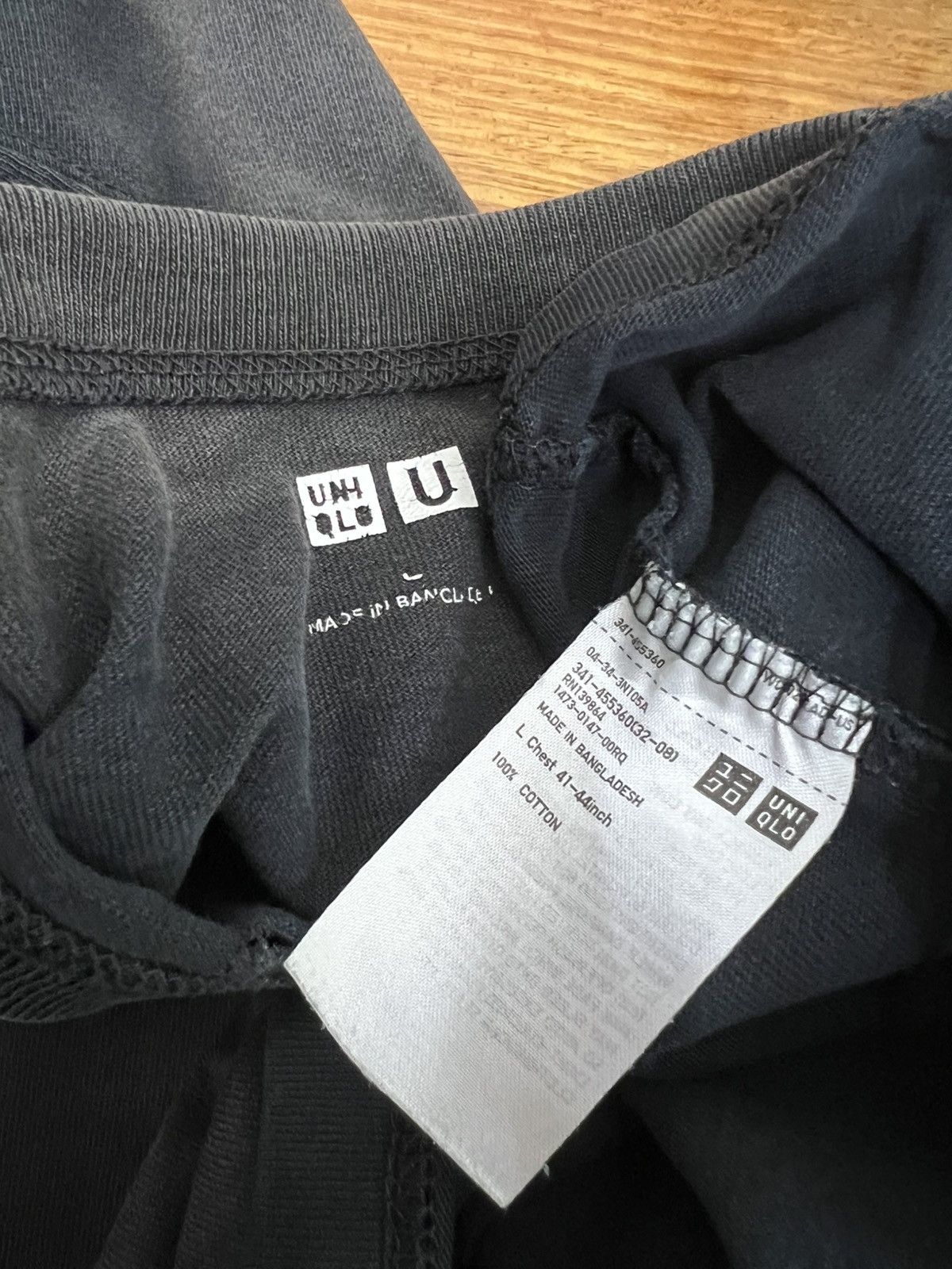 Lemaire × Uniqlo THRASHED FADED UNIQLO LEMAIRE DISTRESSED PLAIN TEE Size US L / EU 52-54 / 3 - 7 Thumbnail