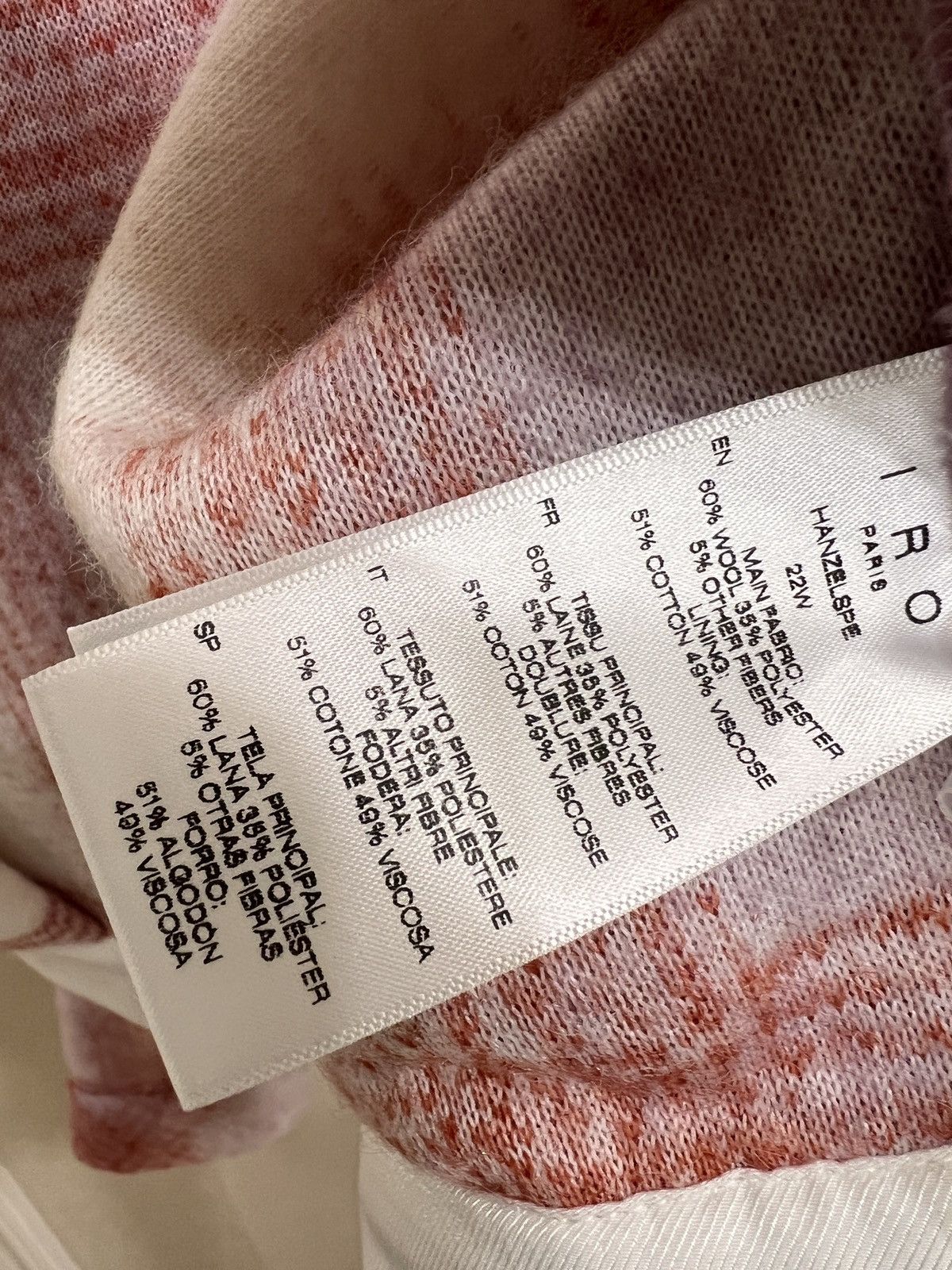 Iro IRO paris wool and cotton pink and cream plaid jacket size 8 Size M / US 6-8 / IT 42-44 - 8 Thumbnail