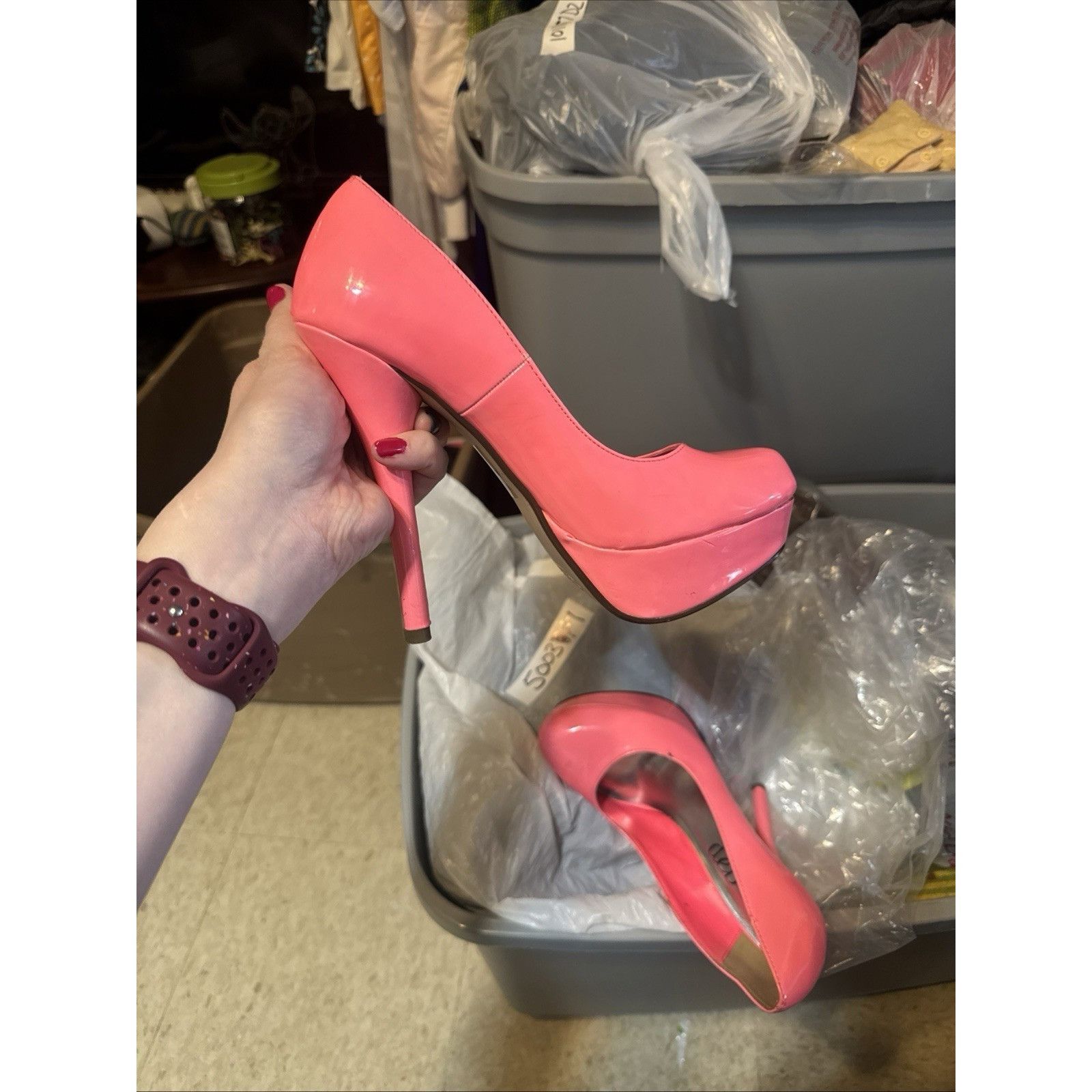 Other Deb High Heels Size 6 fluorescent pink Size US 6 / IT 36 - 9 Thumbnail