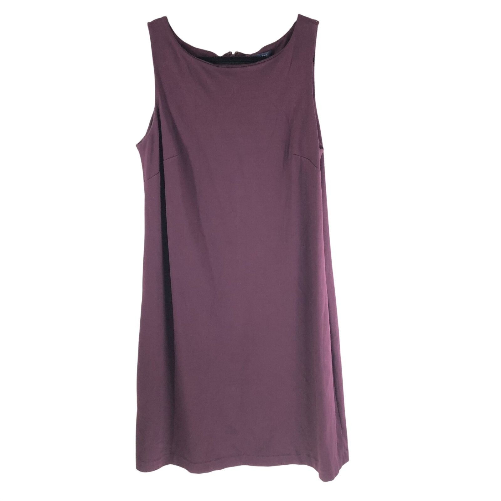 Lands' End Lands End Shift Dress Sleeveless Knit Stretch Dark Purple Si Size XL / US 12-14 / IT 48-50 - 1 Thumbnail