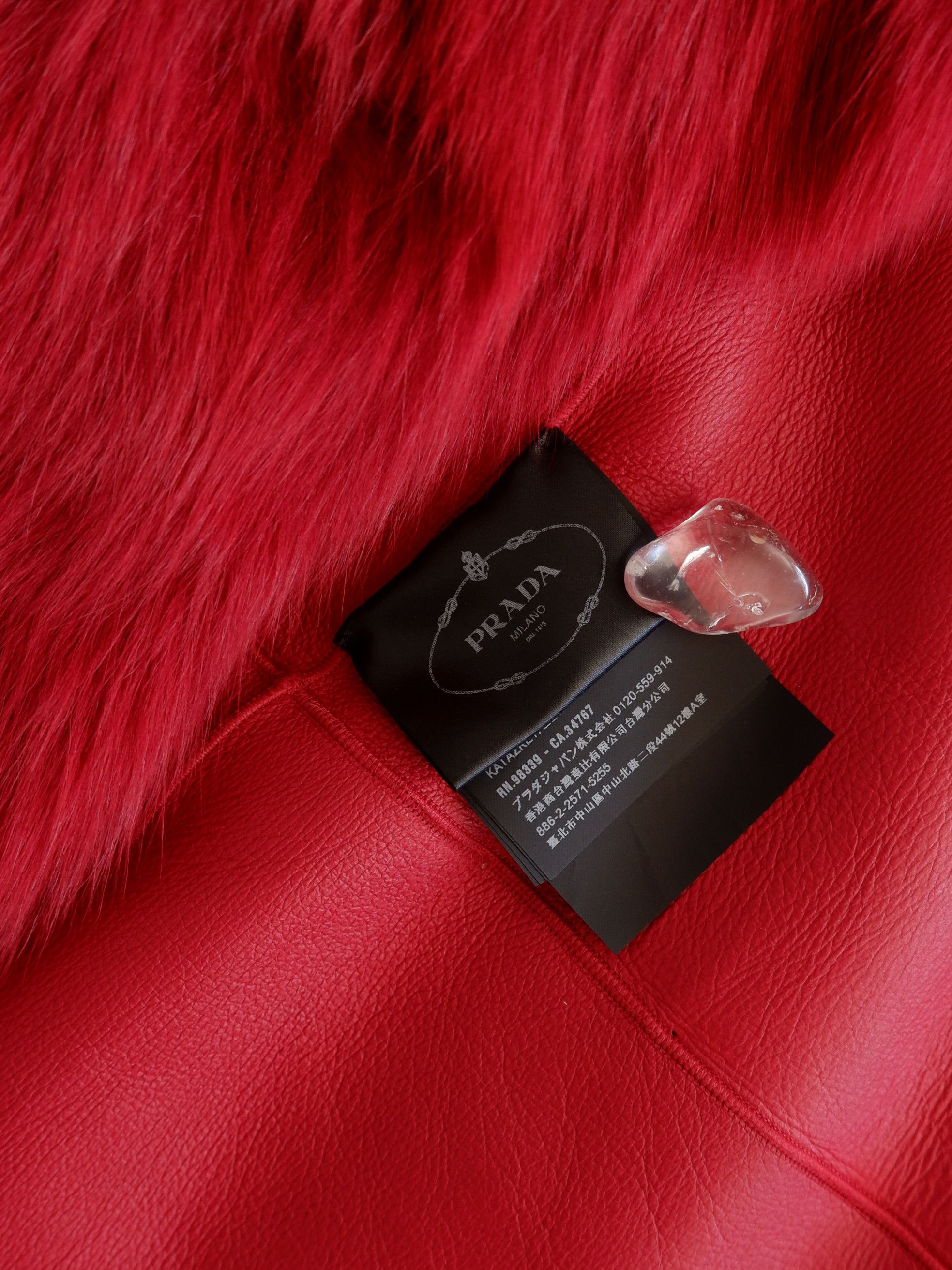 Prada Last drop! Prada red dyed sheep fur coat AW17 Size S / US 4 / IT 40 - 10 Thumbnail