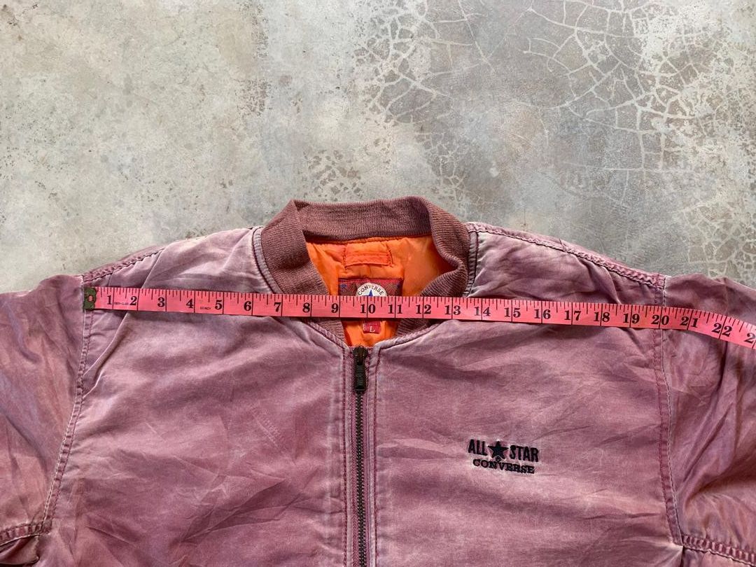 Converse × Vintage Converse Faded Red Bomber Jacket Size US L / EU 52-54 / 3 - 13 Thumbnail
