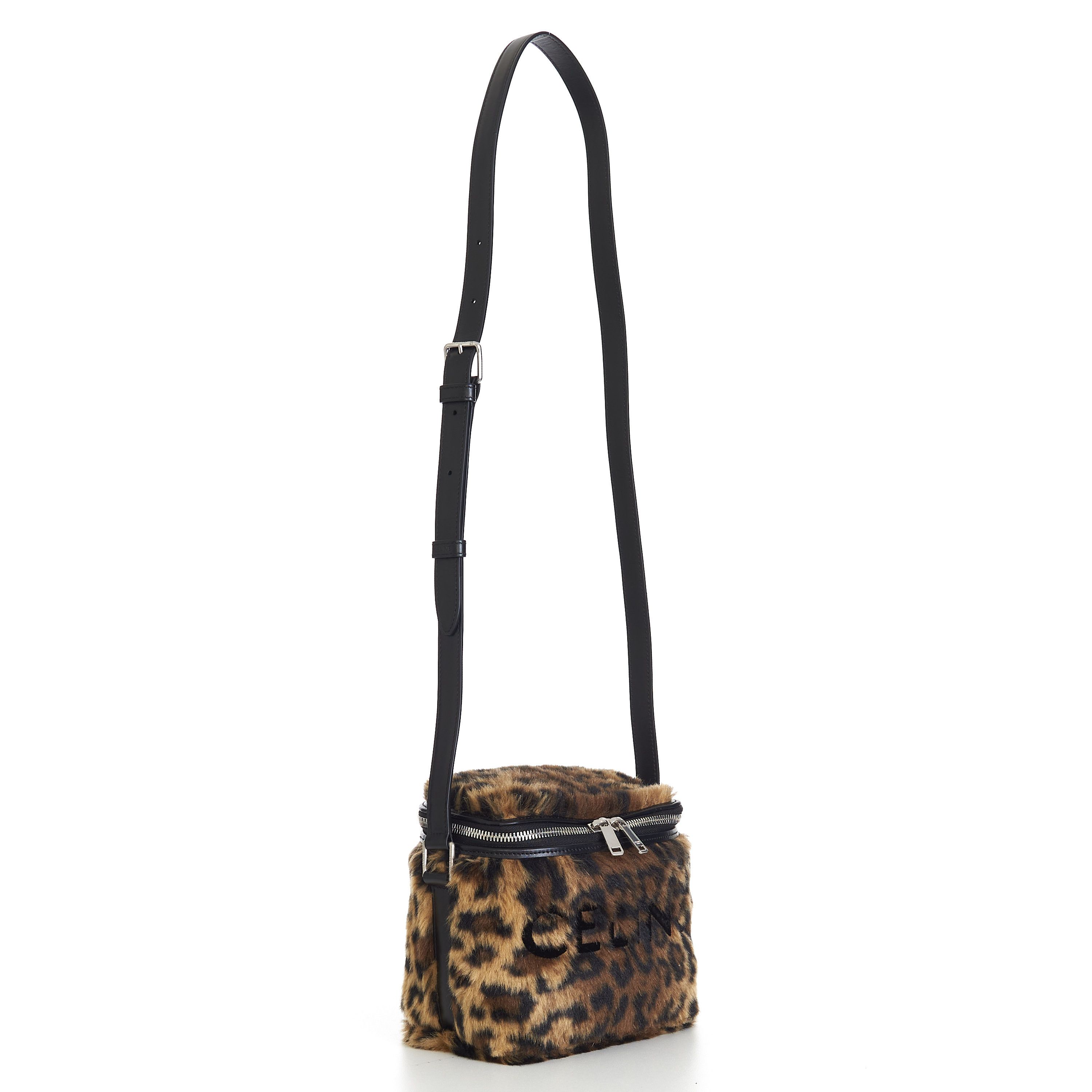 Celine Box Bag In Fluffy Leopard Textile With Celine Print Size ONE SIZE - 8 Thumbnail