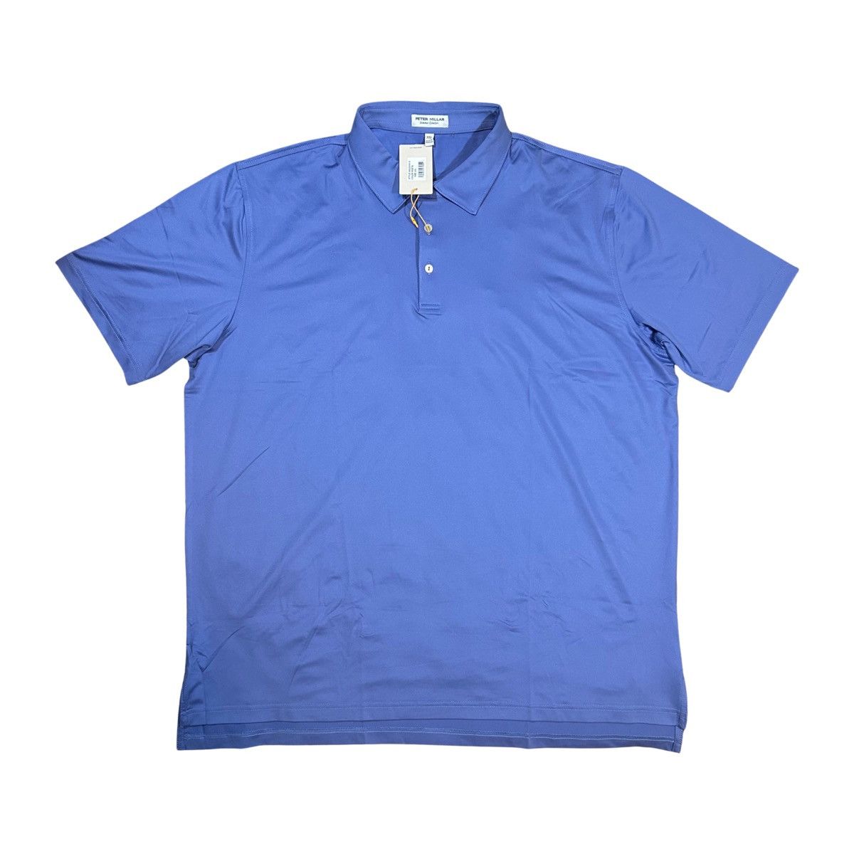 Peter Millar Peter Millar Port Blue Solid Stretch Jersey Performance Polo Size US XXL / EU 58 / 5 - 1 Thumbnail