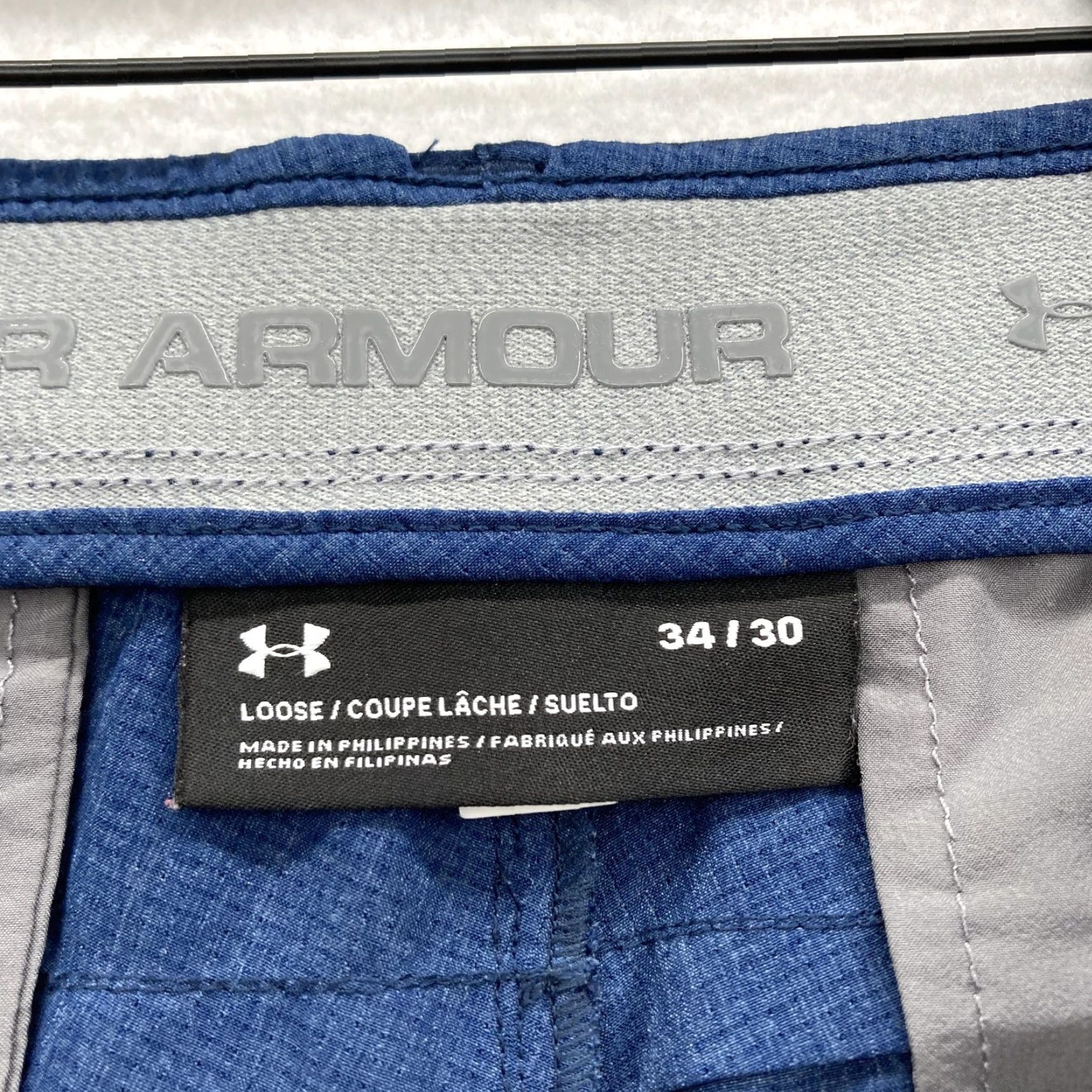 Under Armour Under Armour Golf Pants Mens 34x30 Blue Loose Fit Performance Lightweight Travel Pants Size US 34 / EU 50 - 4 Thumbnail