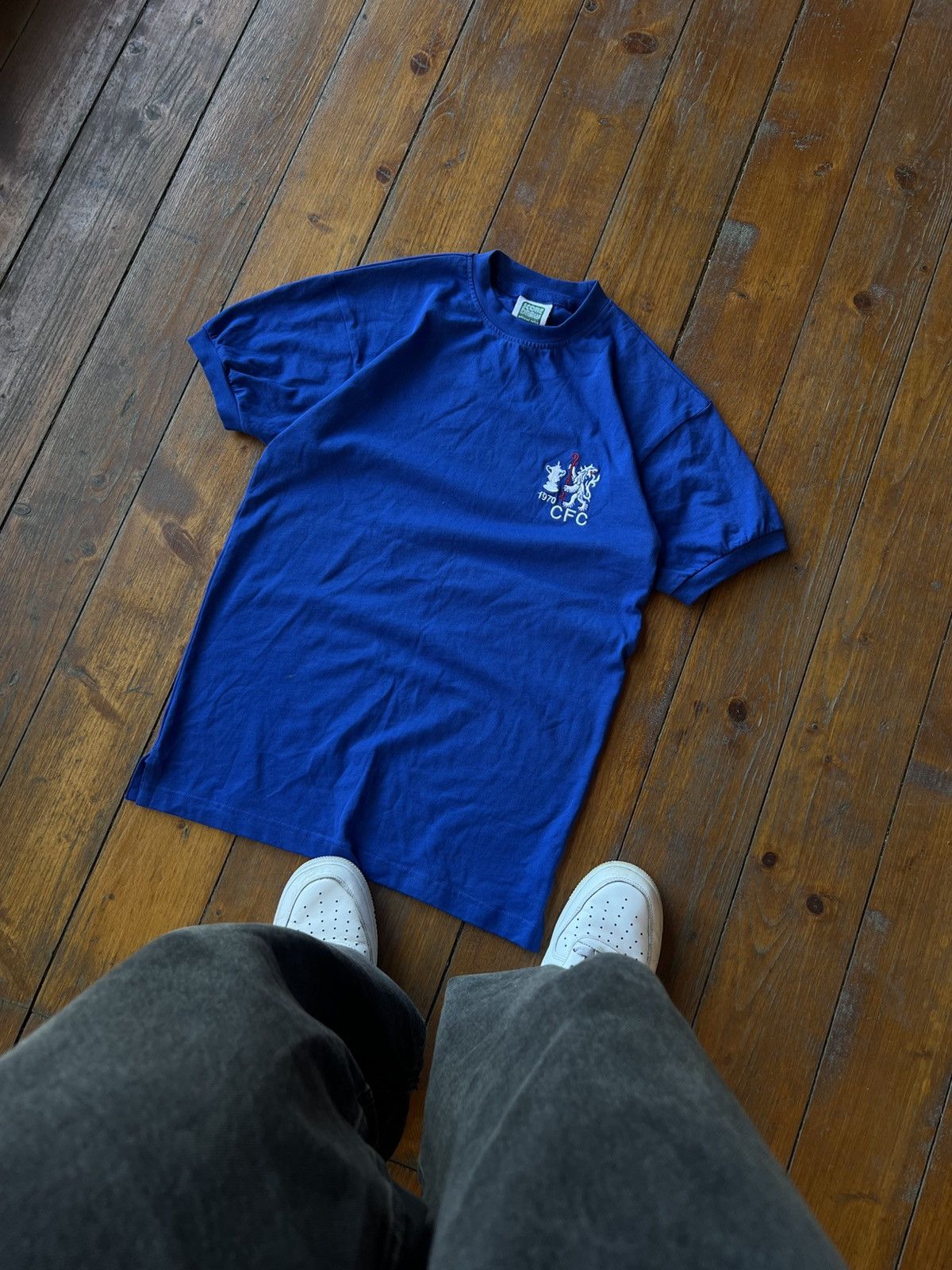 Chelsea Soccer 1970/1971 VINTAGE CHELSEA HOME FOOTBALL SHIRT SCORE DRAW Size US S / EU 44-46 / 1 - 1 Thumbnail