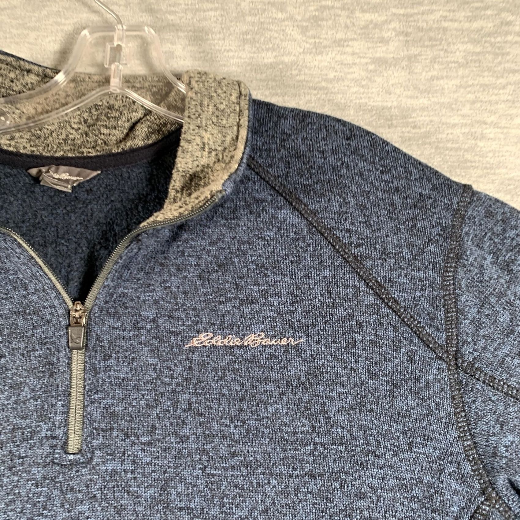 Eddie Bauer Eddie Bauer Mens XL Blue Fleece Pullover 1/4 Zip Hiking Casual Size US XL / EU 56 / 4 - 4 Thumbnail