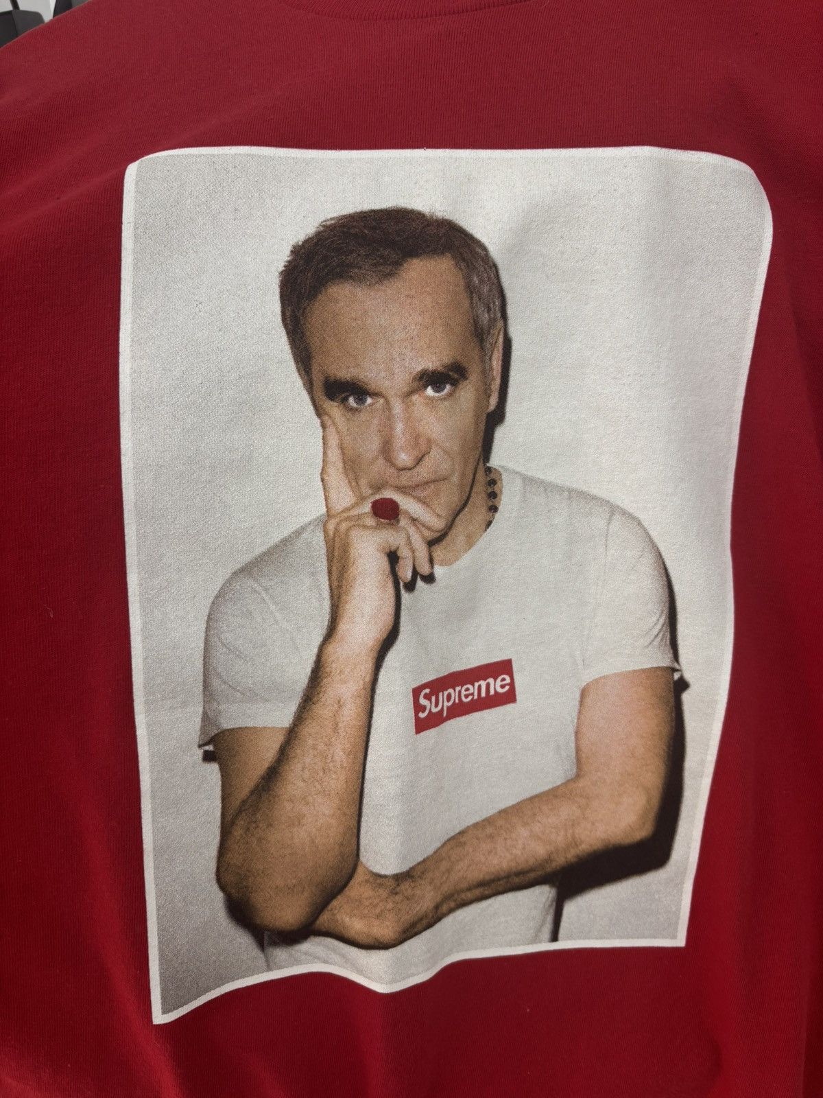 Supreme Supreme Morrissey Photo Men’s Tee Shirt SS16 Size Large Red Size US L / EU 52-54 / 3 - 2 Thumbnail