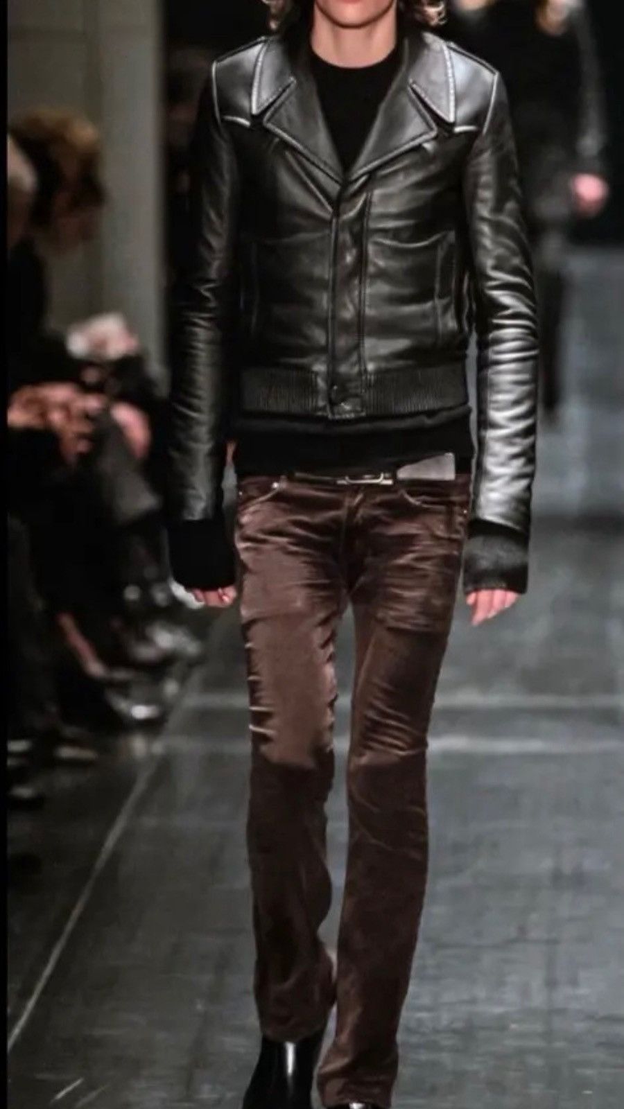 Dior Dior Homme Aw05 In The Morning Brown Velvet Bootcut Pant Size US 29 - 5 Thumbnail