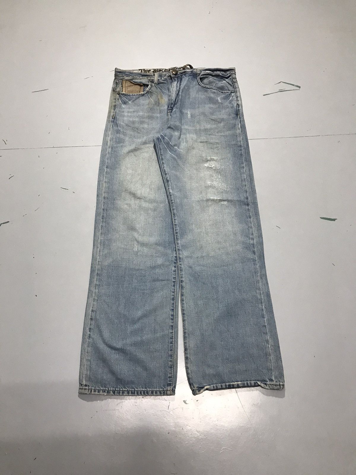 Vintage live rechanics embroidered denim