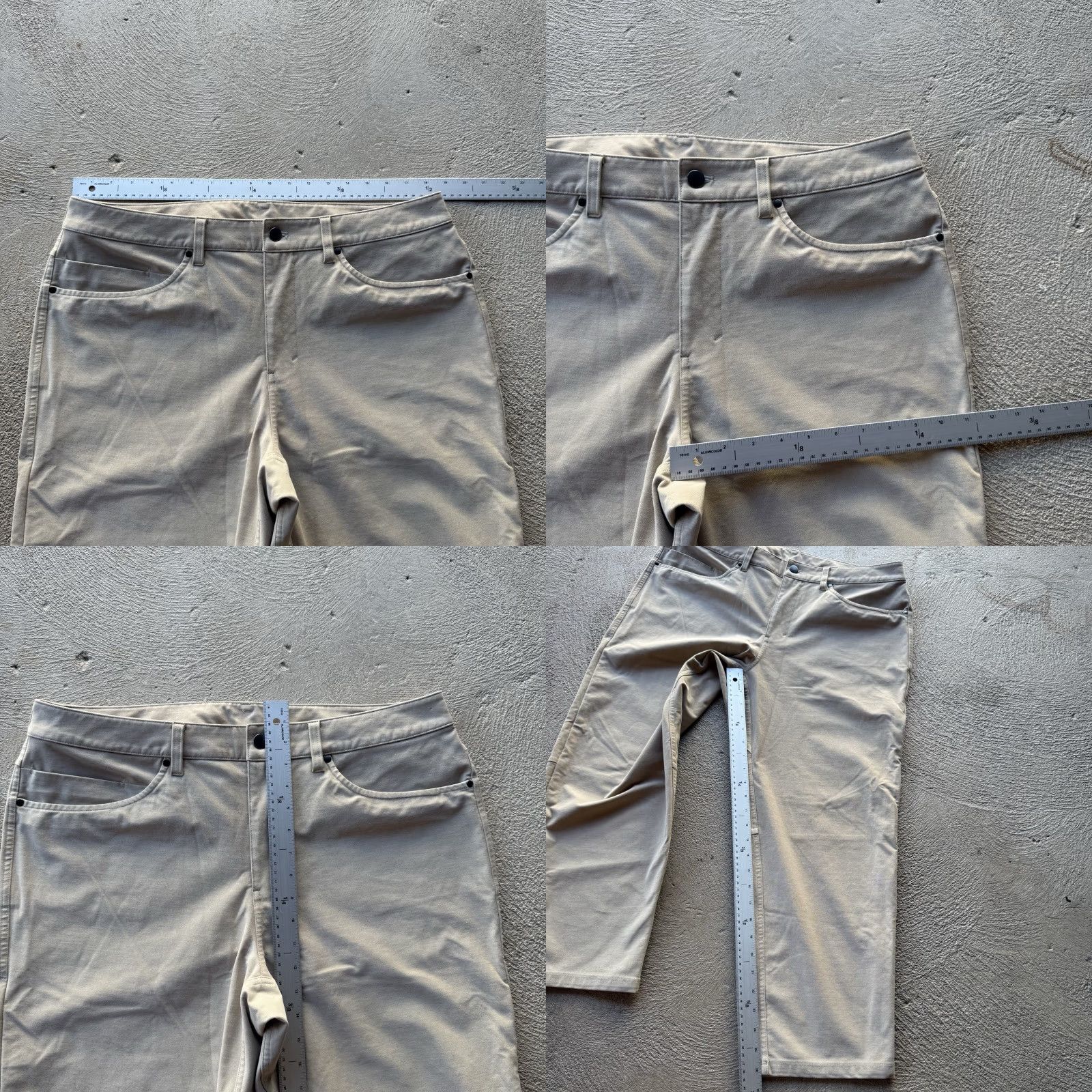 Lululemon Lululemon Men Pants 36x27 Regular Fit Straight Leg Chino Beige Cotton Spandex 5-Pocket Outdoor Stretch Flat Front Size US 36 / EU 52 - 8 Thumbnail