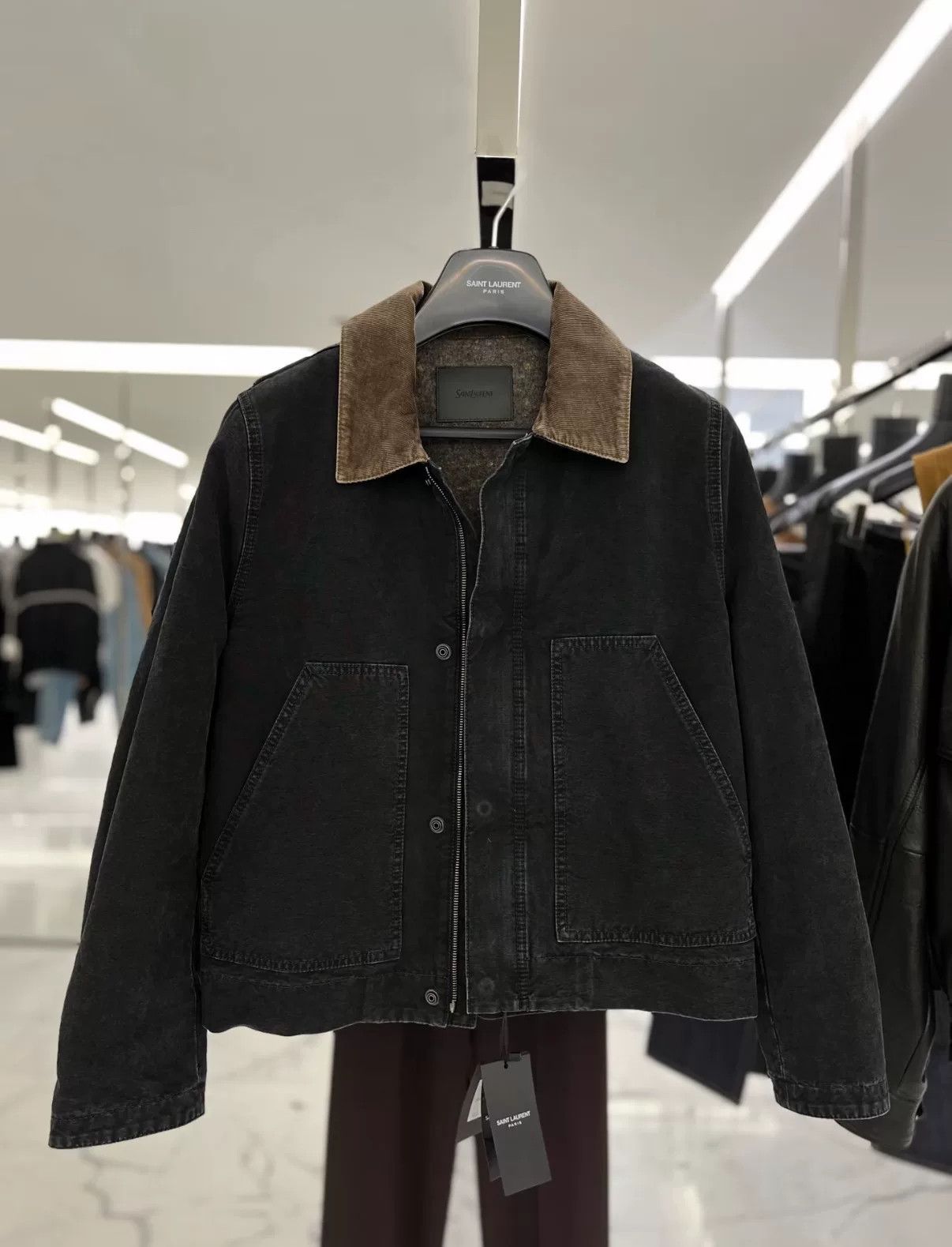 Saint Laurent Paris Saint Laurent Washed Black Denim Jacket Size US M / EU 48-50 / 2 - 1 Thumbnail