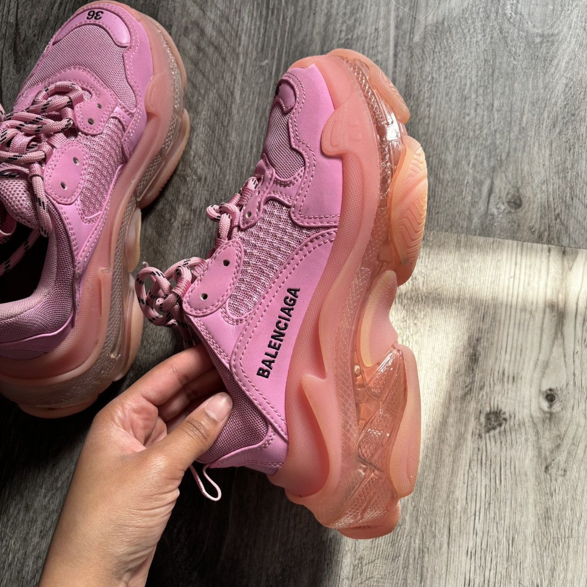 Balenciaga US 6 Pink Balenciaga Triple S Size US 6 / IT 36 - 3 Thumbnail