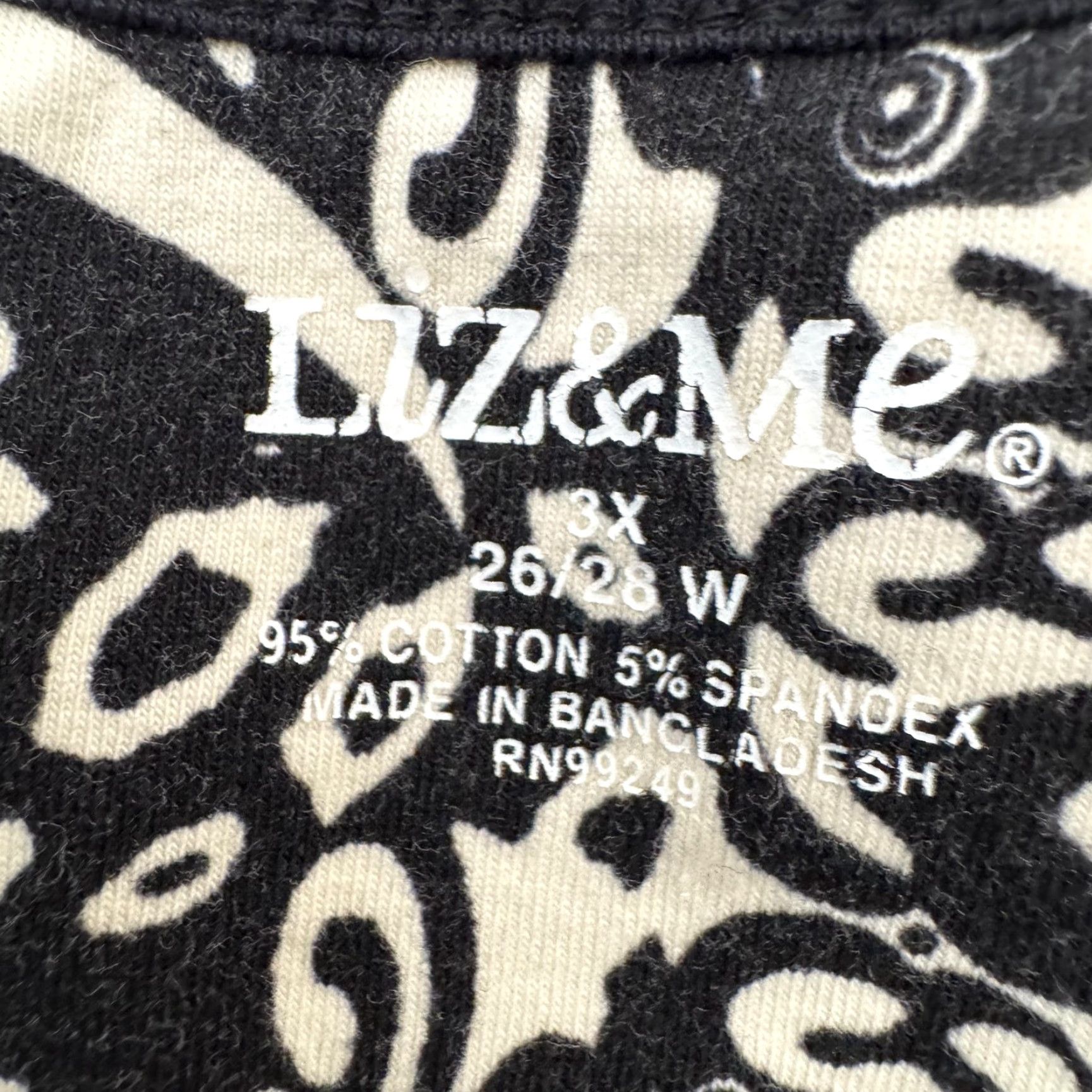 Vintage Liz & Me Shirt 3X 26/28W Women Plus Black Short Sleeve Scoop Neck Ruffle Button Office Casual Classic Minimalist T-Shirt Size XXL / US 16-18 / IT 52-54 - 5 Thumbnail