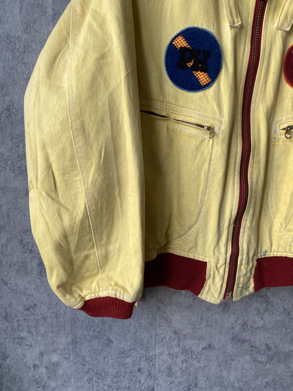 Pink House 1990s Pink House Denim Bomber Jacket Size US M / EU 48-50 / 2 - 7 Thumbnail