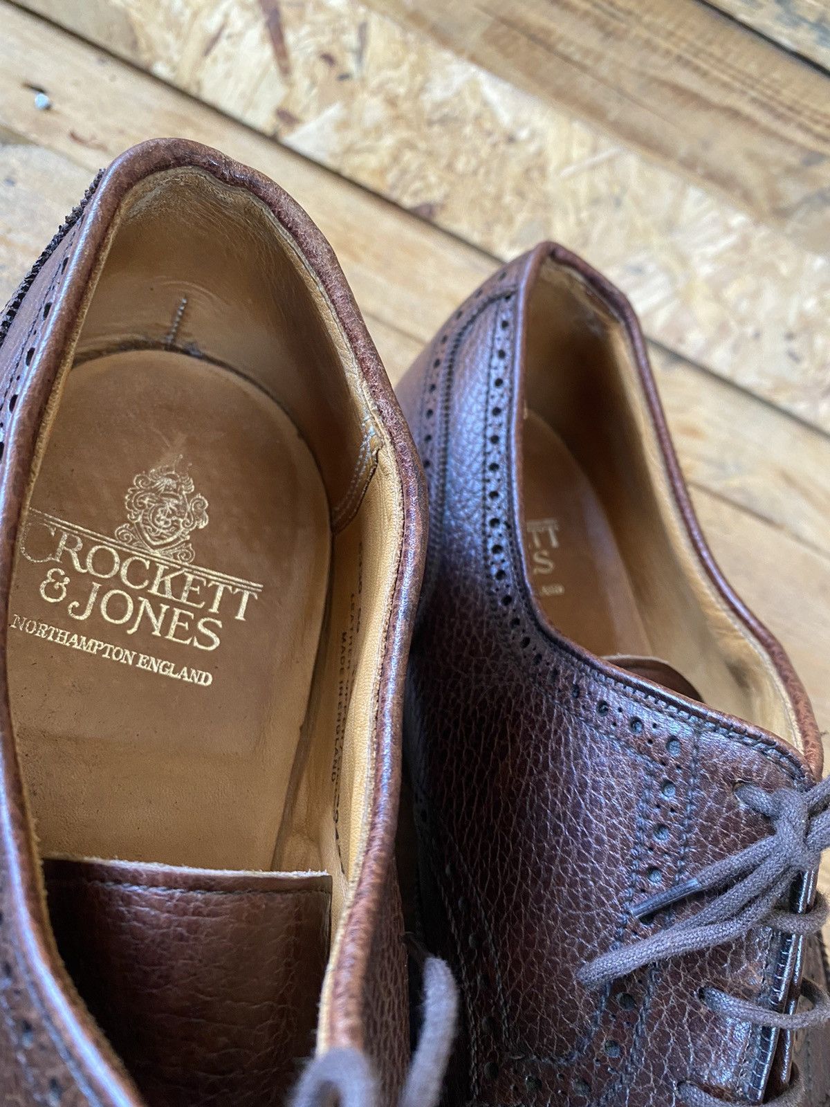 Crockett & Jones Crockett and jones rugby pebble grain brown leather oxford Size US 11.5 / EU 44-45 - 16 Thumbnail