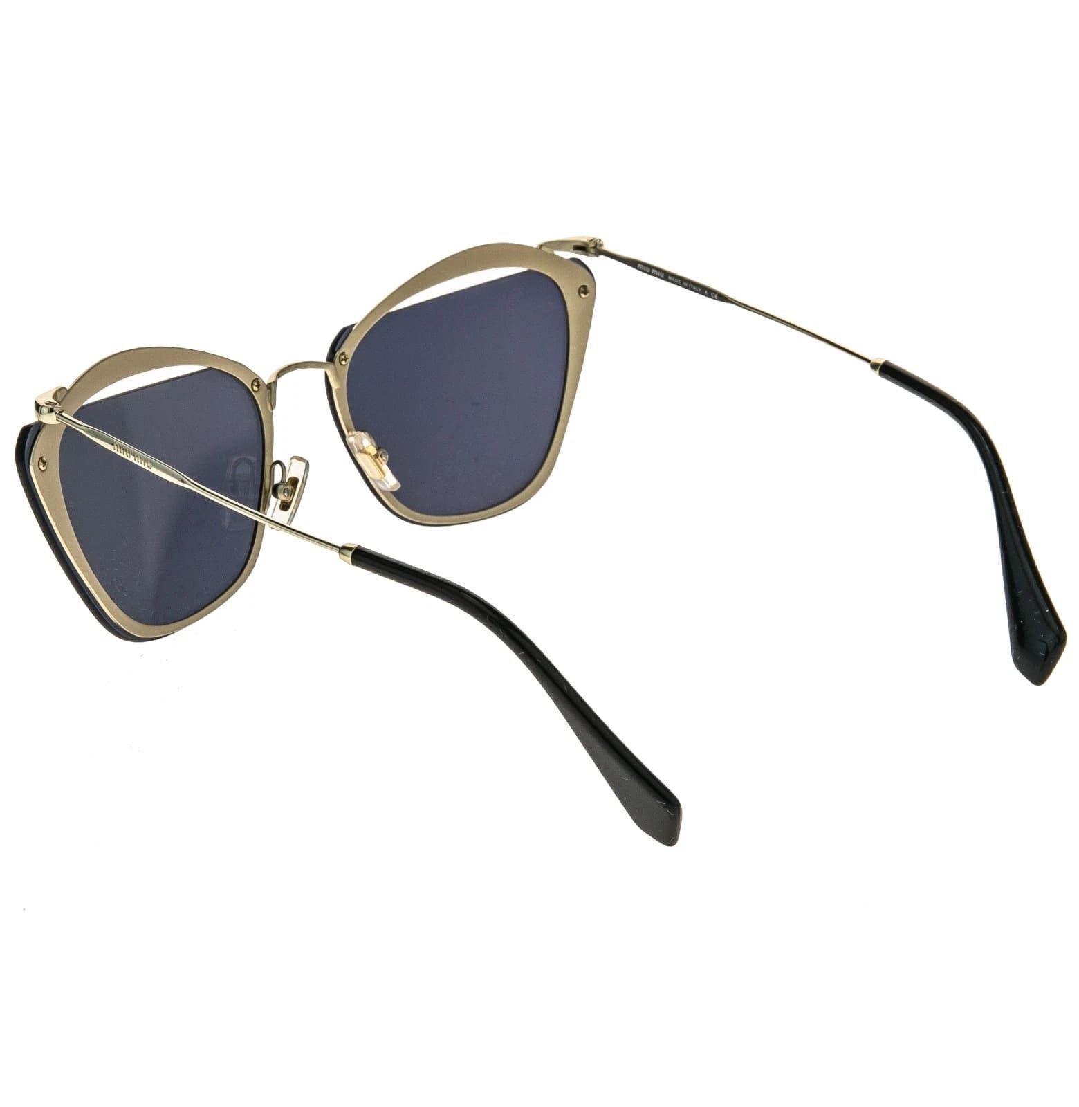 Miu Miu MIU MIU MU54TS NOIR Cut Out 54T Black Gold Sunglasses Size ONE SIZE - 7 Thumbnail