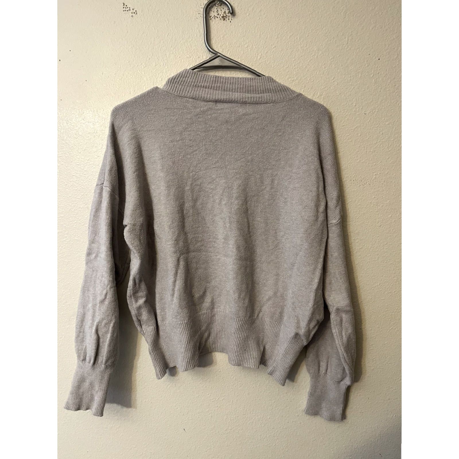 Vintage Philosophy Womens XL Gray Viscose SOFT Long Slv V-Neck Pullover Sweater Shirt Size XL / US 12-14 / IT 48-50 - 3 Thumbnail