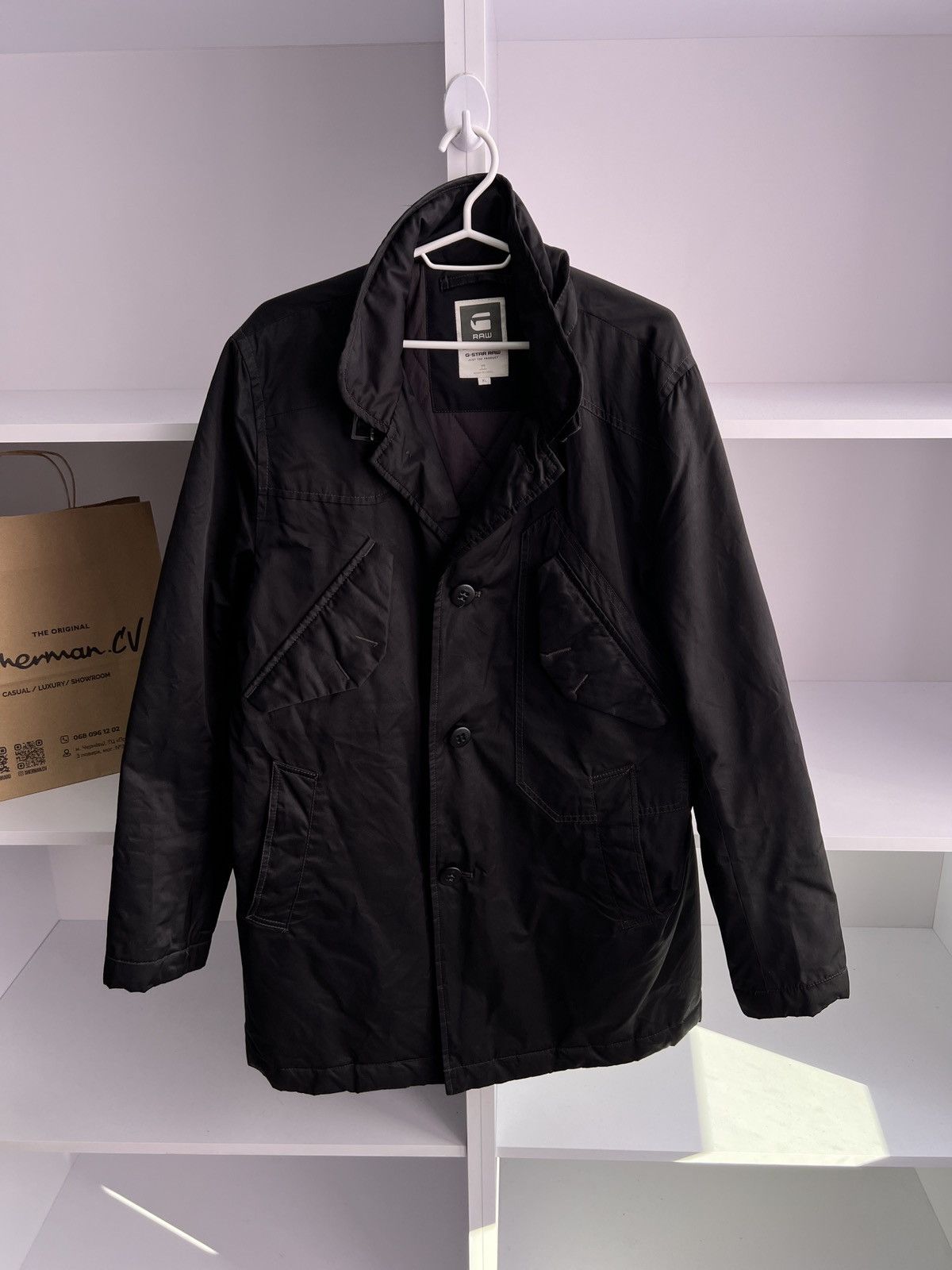 G-Star × Vintage Vintage G Star Raw Black Jacket Size US XL / EU 56 / 4 - 9 Thumbnail