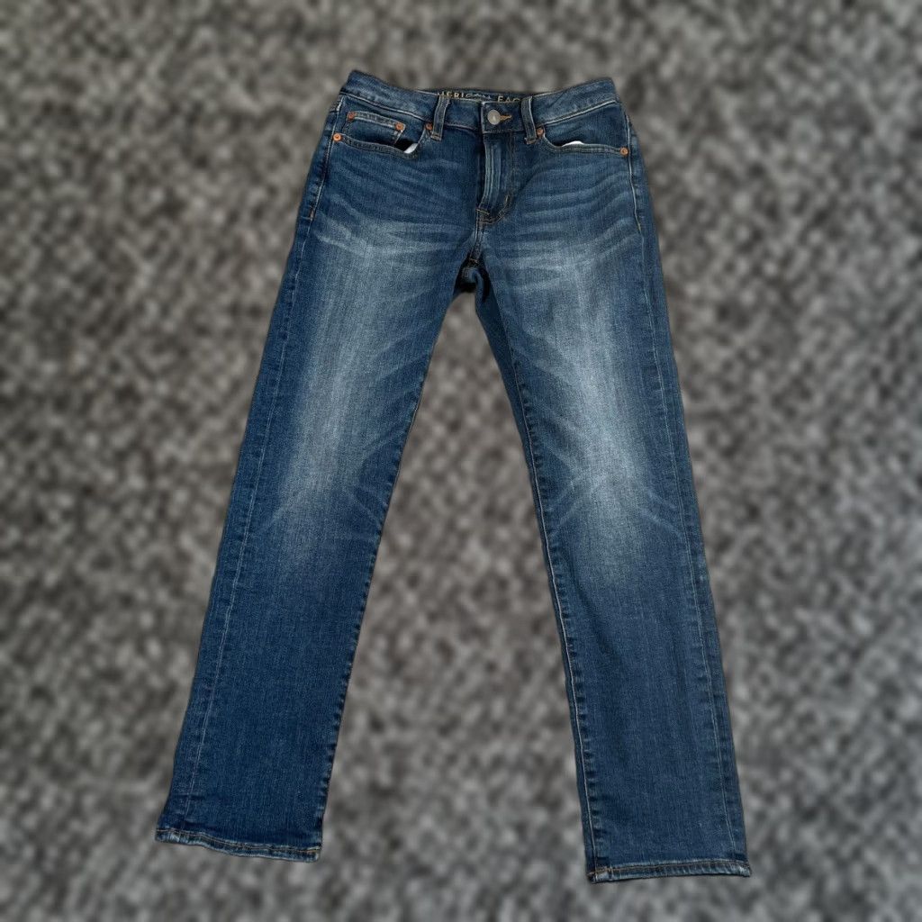 American Eagle Outfitters VINTAGE? No. American Eagle Outfitters Jeans Men Slim Straight 5-Pocket Denim 29x30 Blue Dark Stretch Regular Inseam 30 Men’s Jeans Size US 29 - 1 Thumbnail