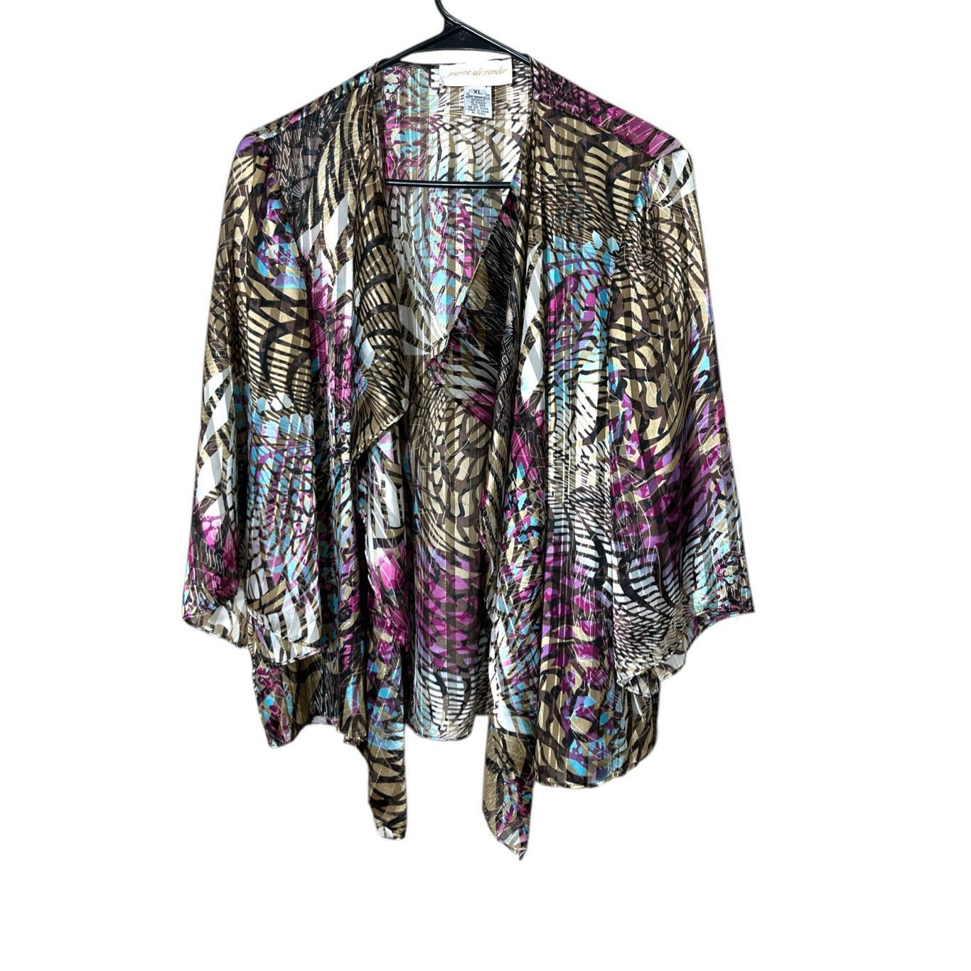 Other Jeanne Alexander 2 Pc Open Front Cardigan & Tank Top XL Size XL / US 12-14 / IT 48-50 - 8 Thumbnail