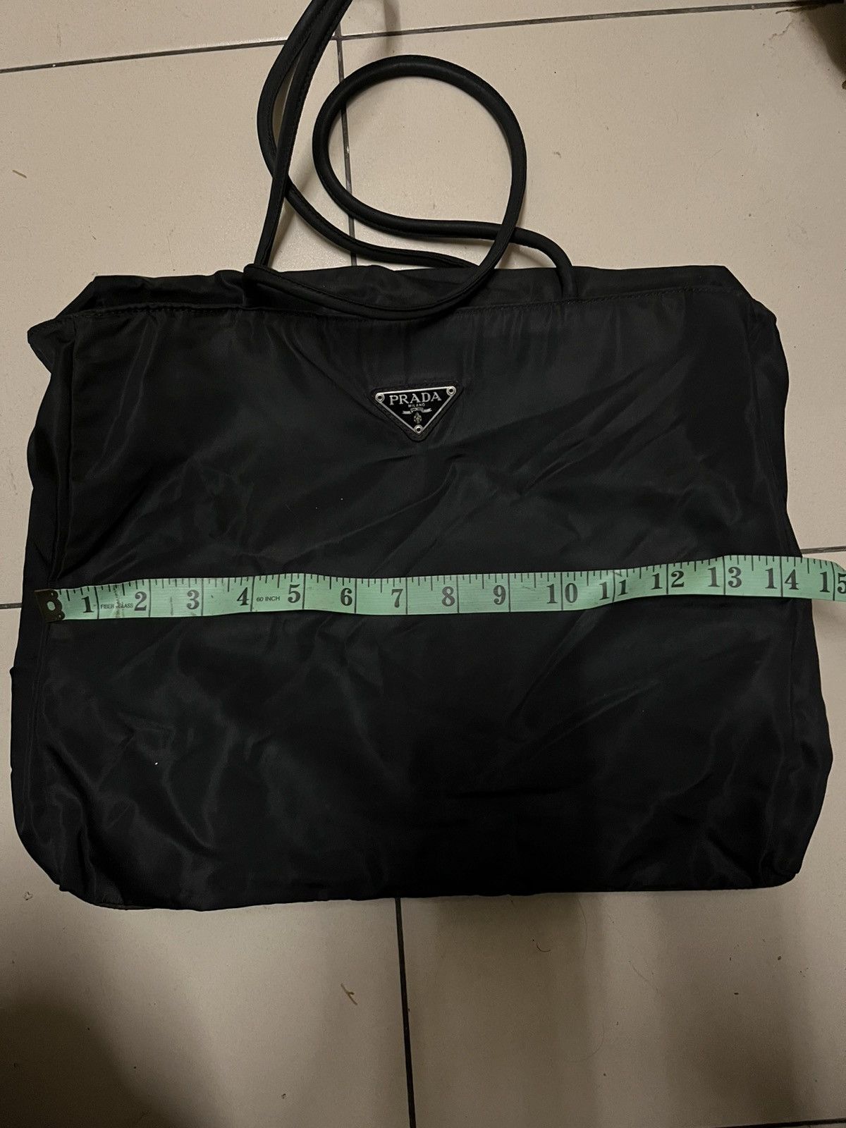 Prada Prada Vintage Nero Tessuto Zipped City Tote B4680 #29 Size ONE SIZE - 11 Thumbnail