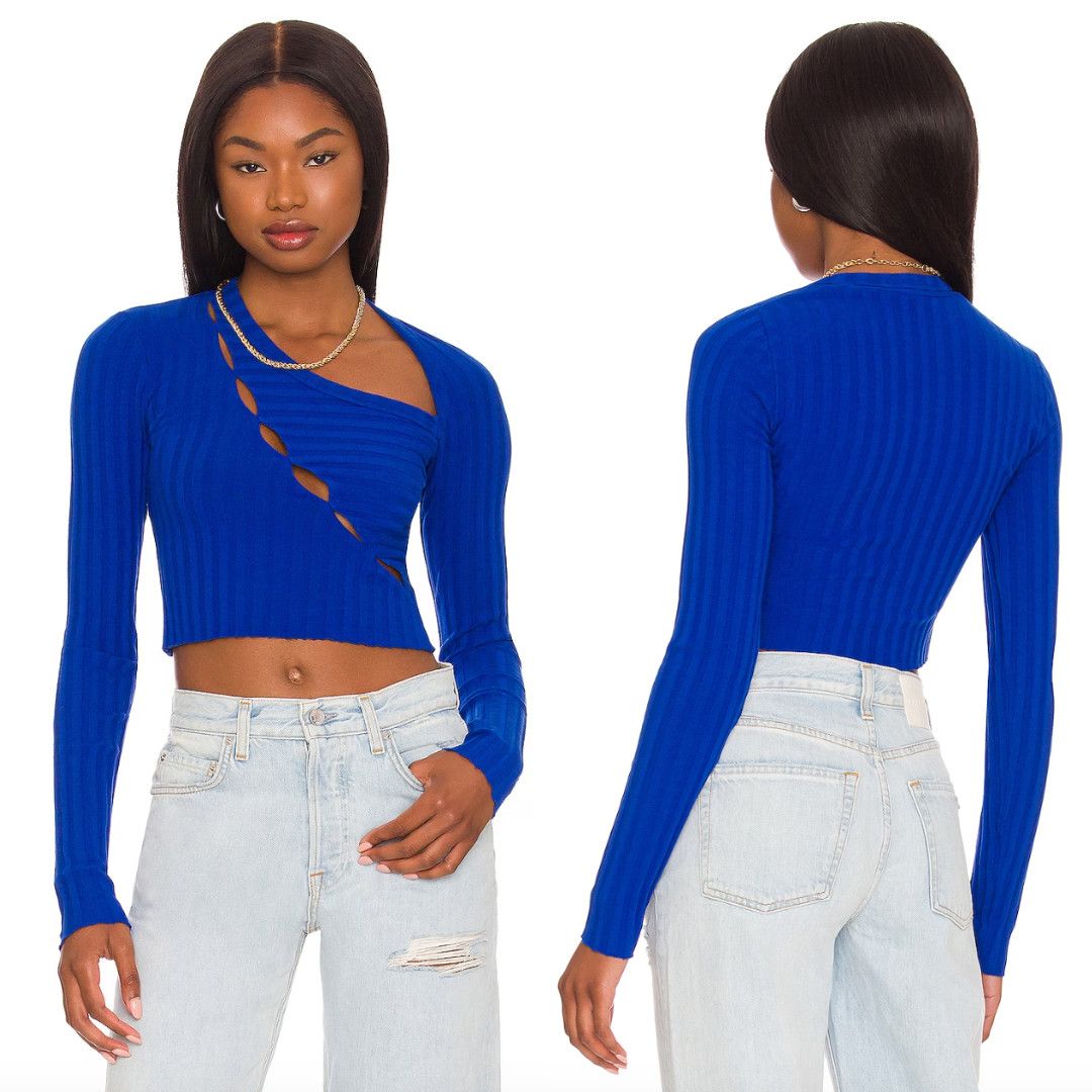 image of Cotton Citizen | NWT Cobalt Blue Capri Ribbed Top S, Women's (Size Small)