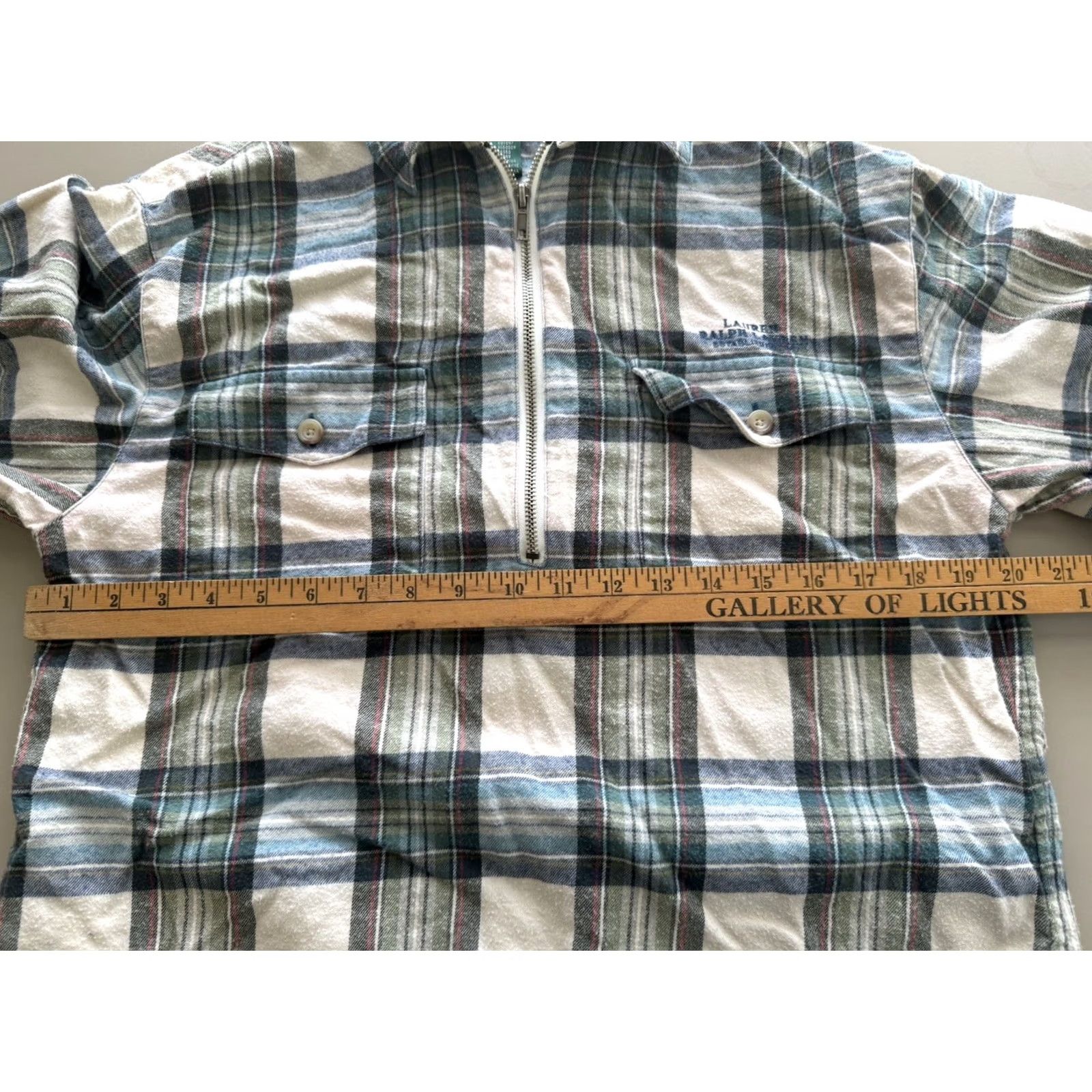Ralph Lauren Lauren Ralph Lauren Womens S Cotton Flannel 1/2 Zip Plaid Preppy Casual Shirt Size S / US 4 / IT 40 - 7 Thumbnail