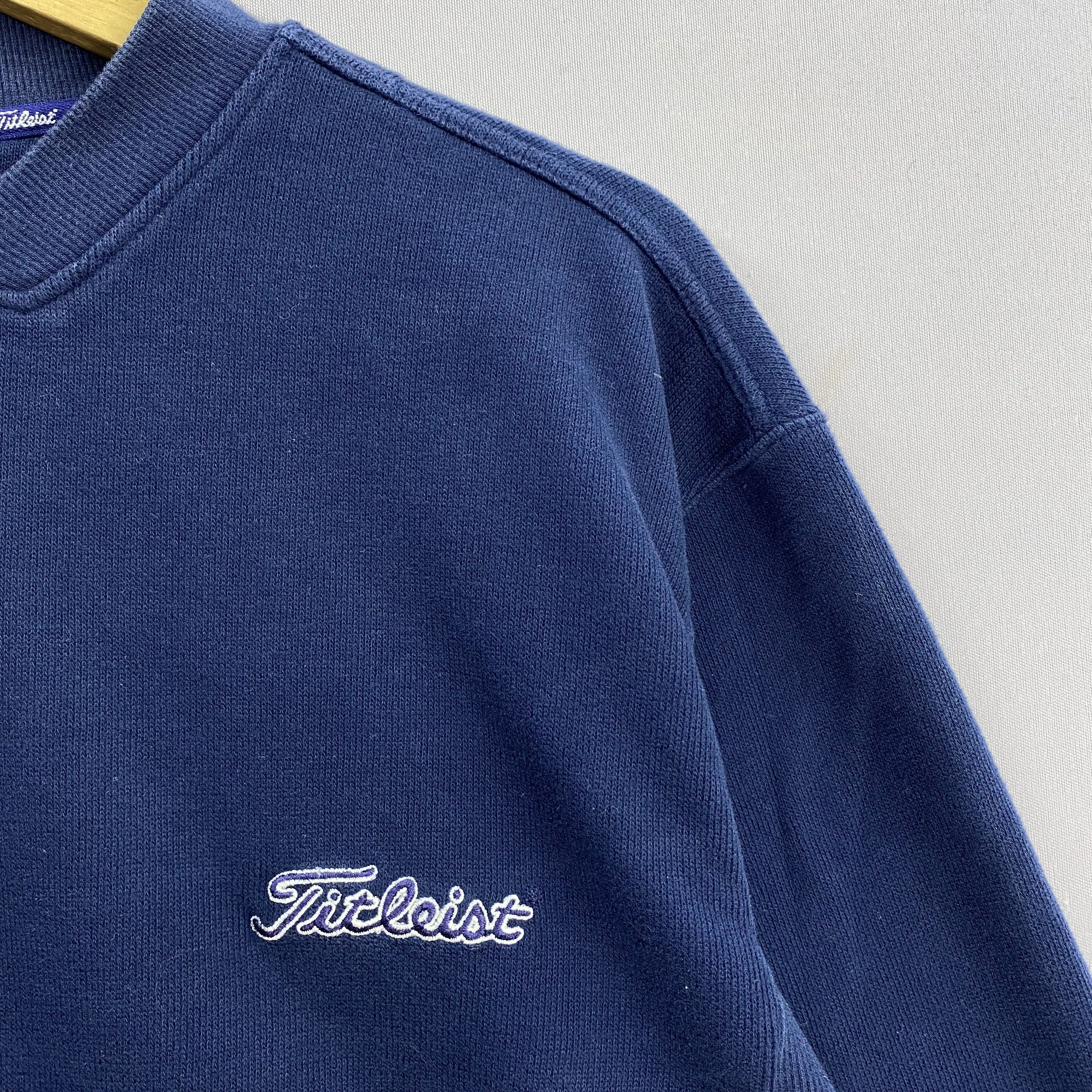 Vintage Vintage 90s Titleist Pullover Sweatshirt Golf V-Neck Size US M / EU 48-50 / 2 - 3 Thumbnail