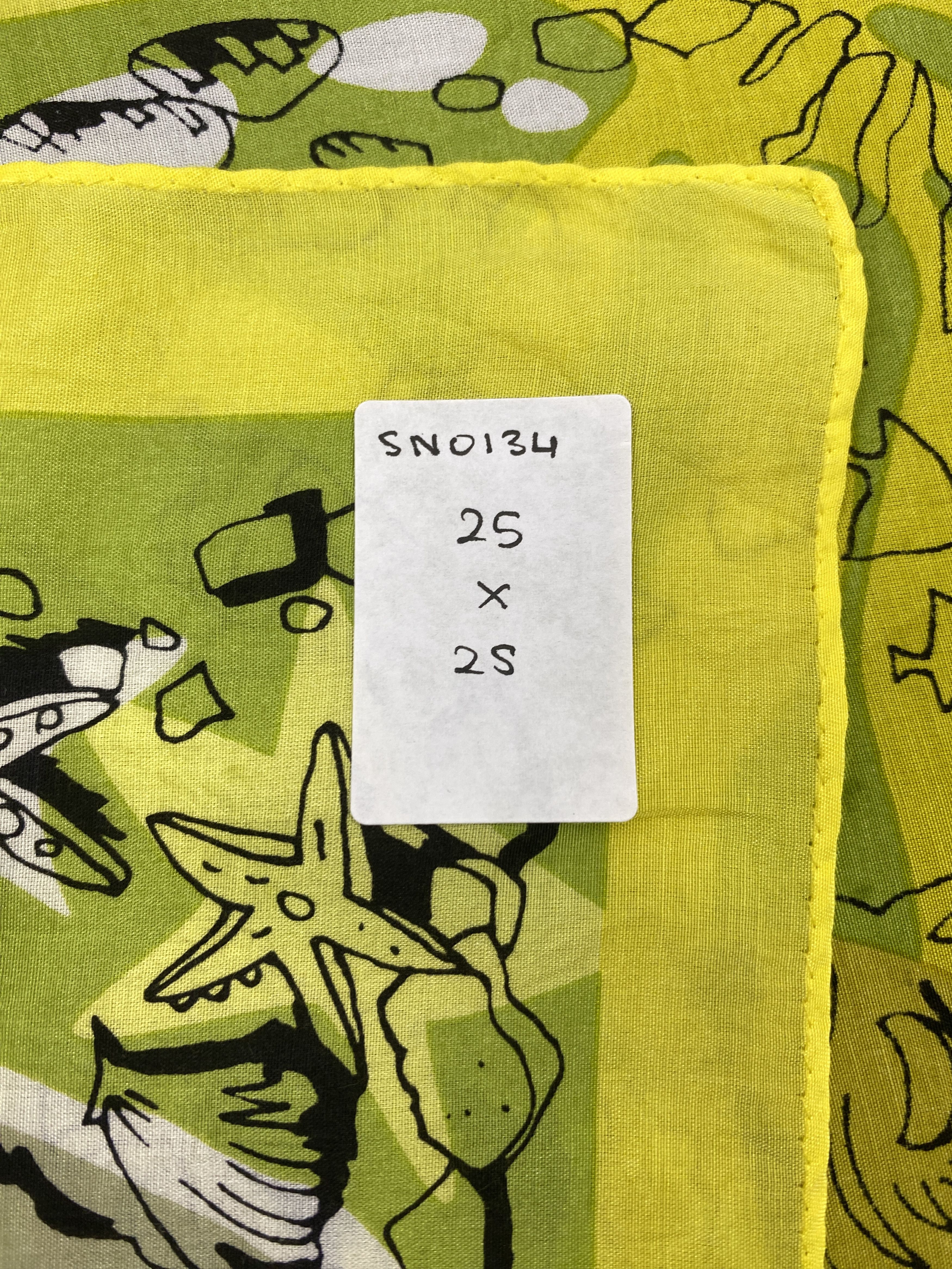 Japanese Brand Vintage Japanese Brand Deep Ocean Silk Scarf SN0134 Size ONE SIZE - 7 Thumbnail