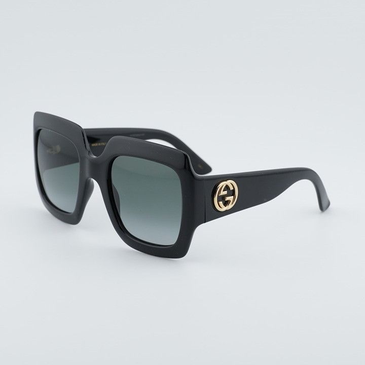 Gucci Gucci GG0053S 001 Sunglasses Black Square Frame, Grey Size ONE SIZE - 2 Thumbnail