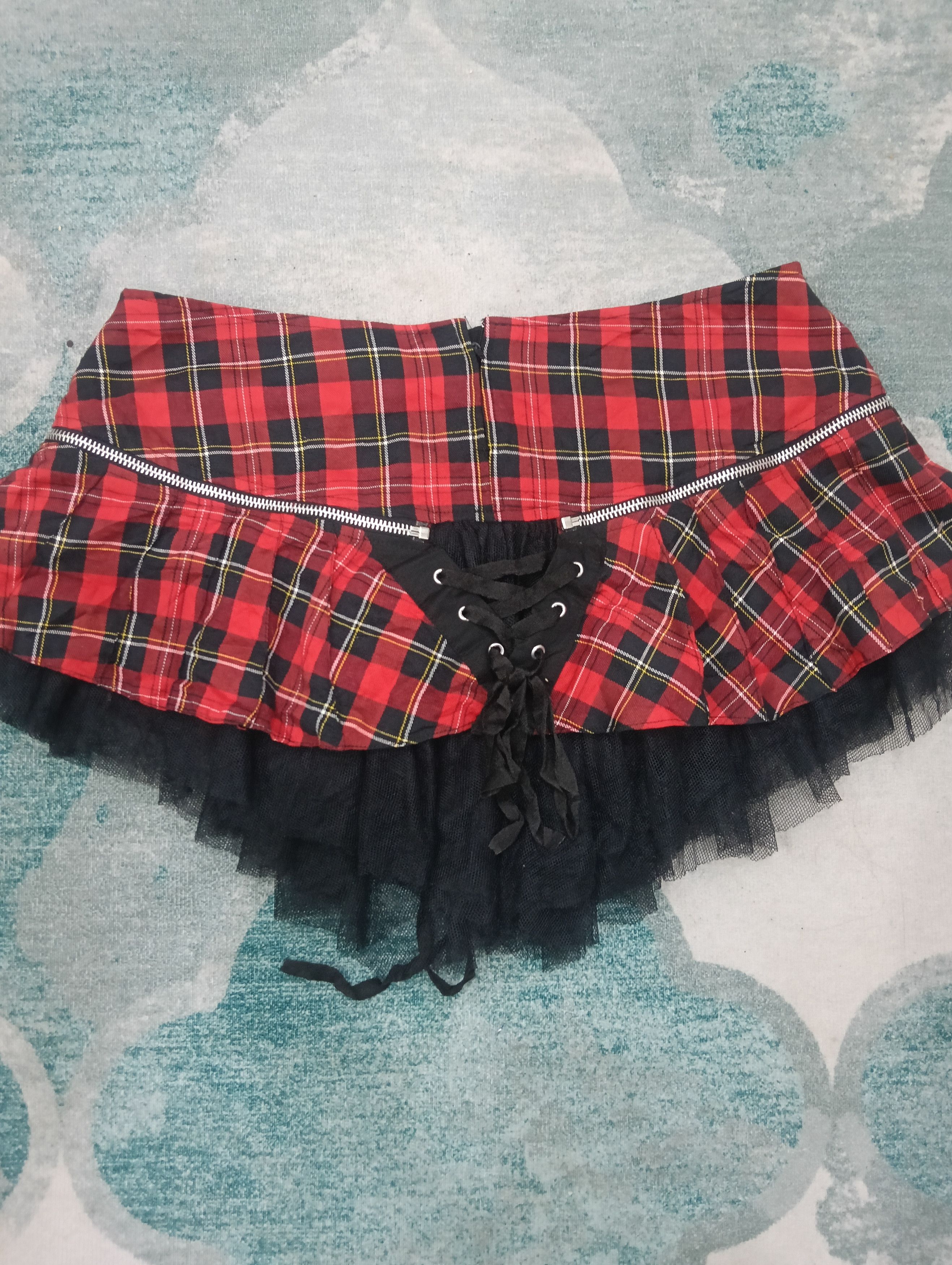 Seditionaries Unbranded Gothic Punk Plaid Skirt Size 32" / US 10 / IT 46 - 4 Thumbnail