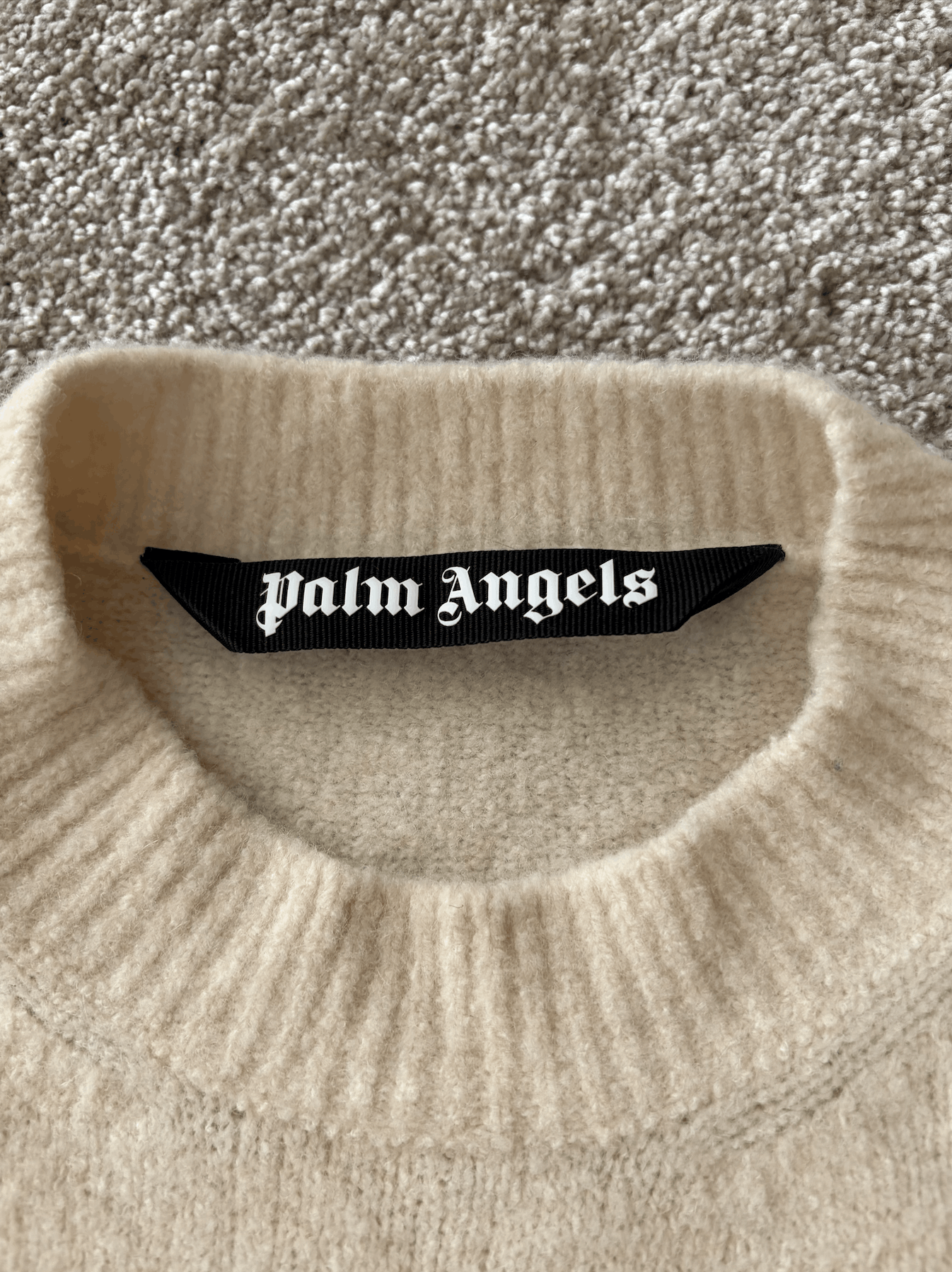 Palm Angels Palm Angels Beige/Cream Knitwear Sweater Size US S / EU 44-46 / 1 - 2 Thumbnail