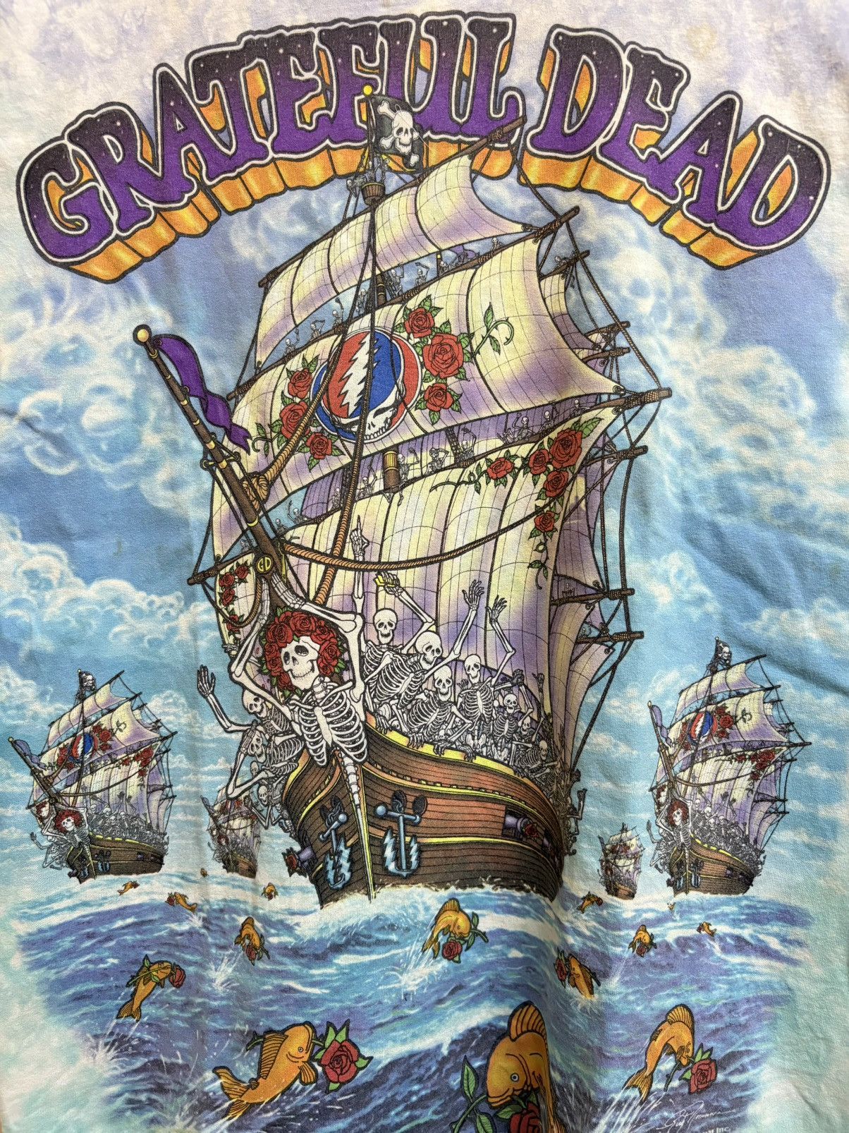 Grateful Dead × Liquid Blue Vintage 90s Grateful Dead Band Ship Of Fools Liquid Blue 93 Size US L / EU 52-54 / 3 - 5 Thumbnail