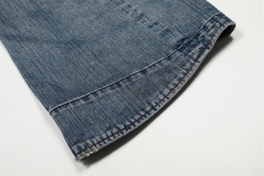 Jean Men's versatile loose distressed punk retro washed jeans Size US 34 / EU 50 - 5 Thumbnail