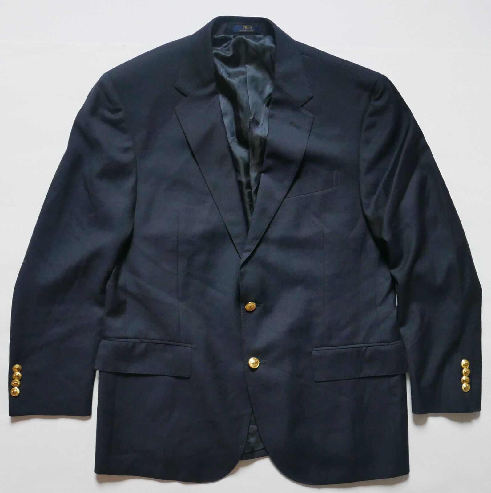 Polo Ralph Lauren Polo Ralph Lauren Blazer Jacket Coat Navy Gold Wool NWT 42S Size 42S - 1 Thumbnail