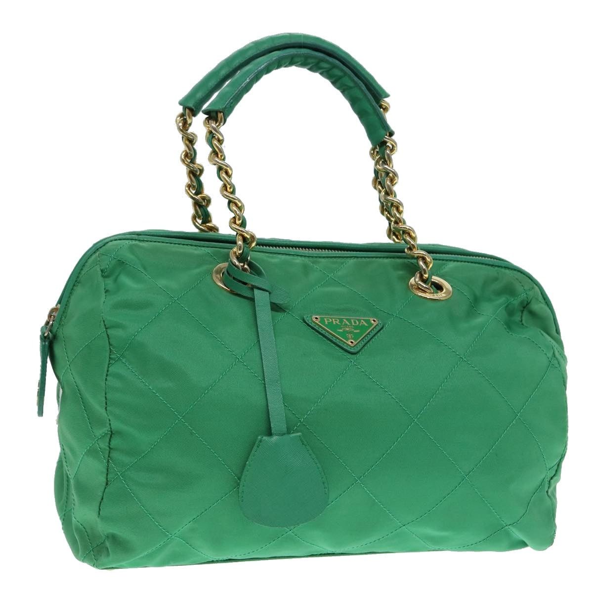 Prada PRADA Hand Bag Nylon Green Gold Size ONE SIZE - 1 Thumbnail