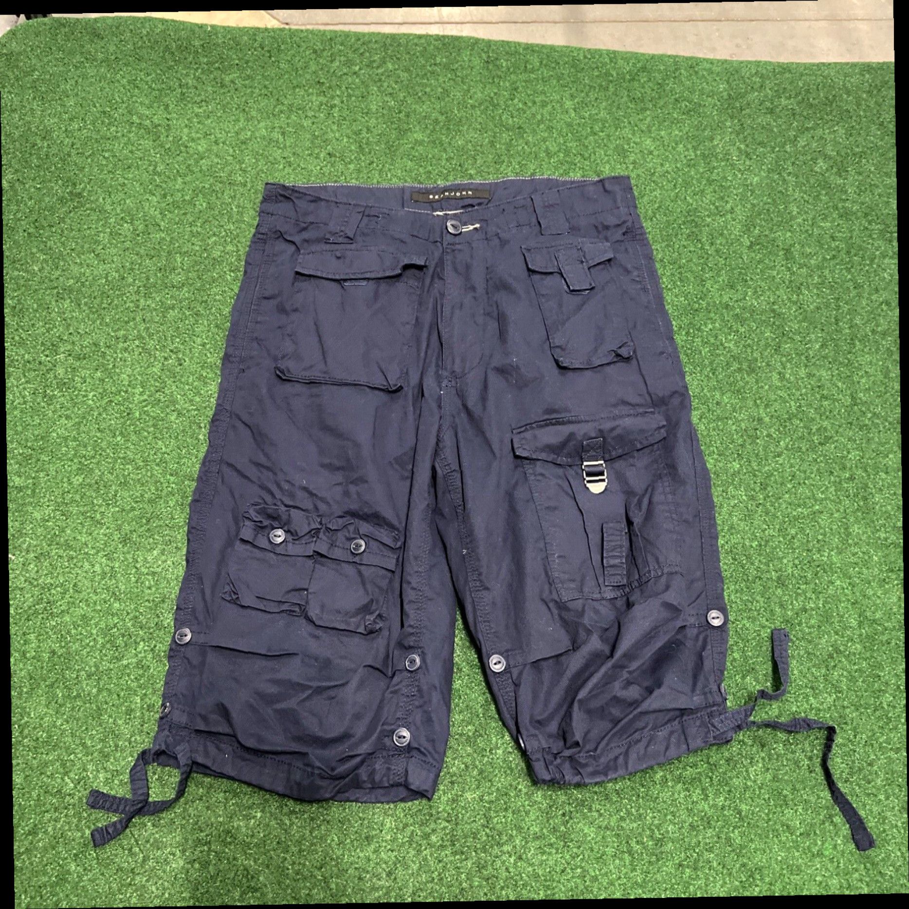 Sean John Sean John Mens Blue Cargo Parachute Shorts Size 30 Grailed