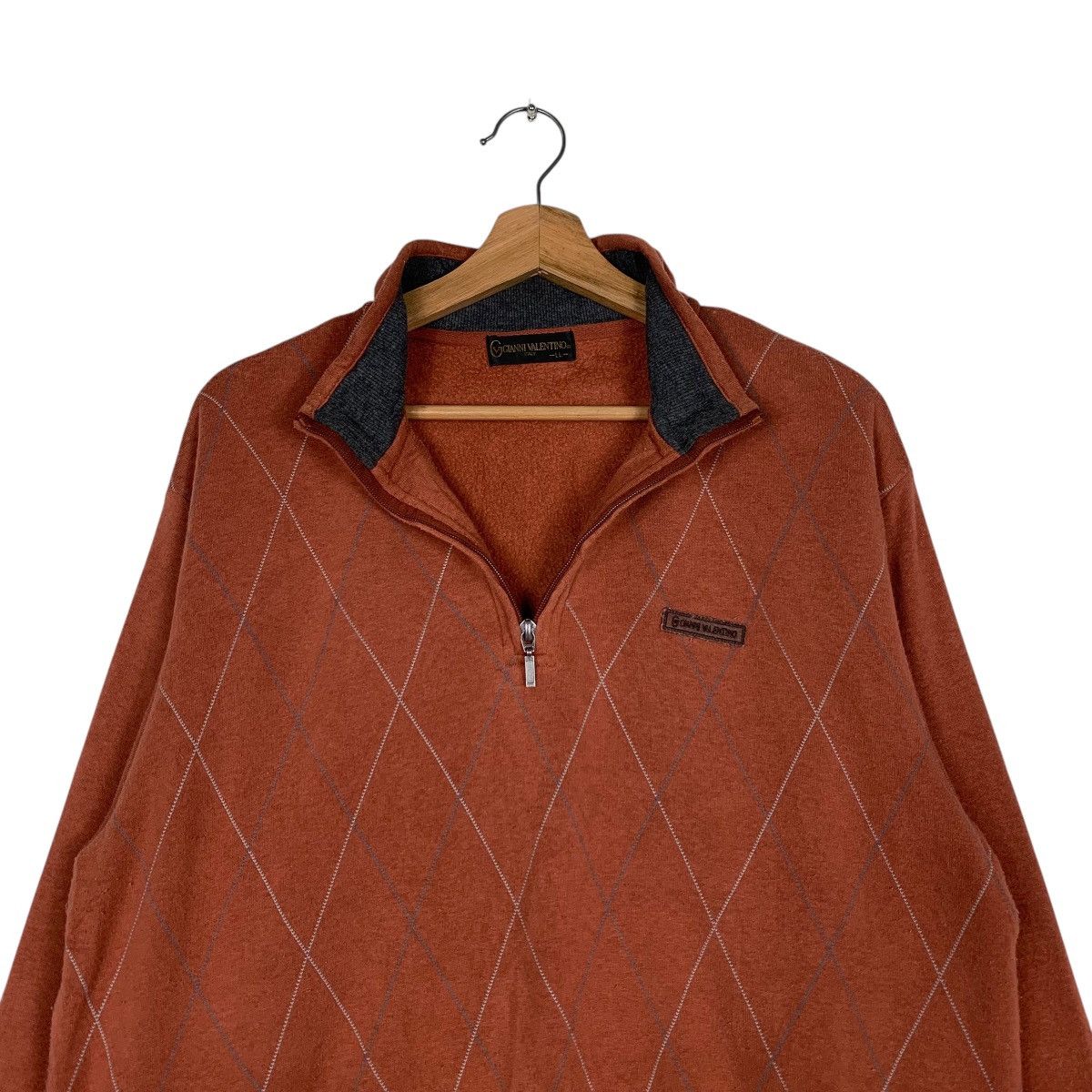 Gianni Valentino GIANNI VALENTINO Half Zip Turtleneck Sweatshirt #1440-C65 Size US L / EU 52-54 / 3 - 8 Thumbnail