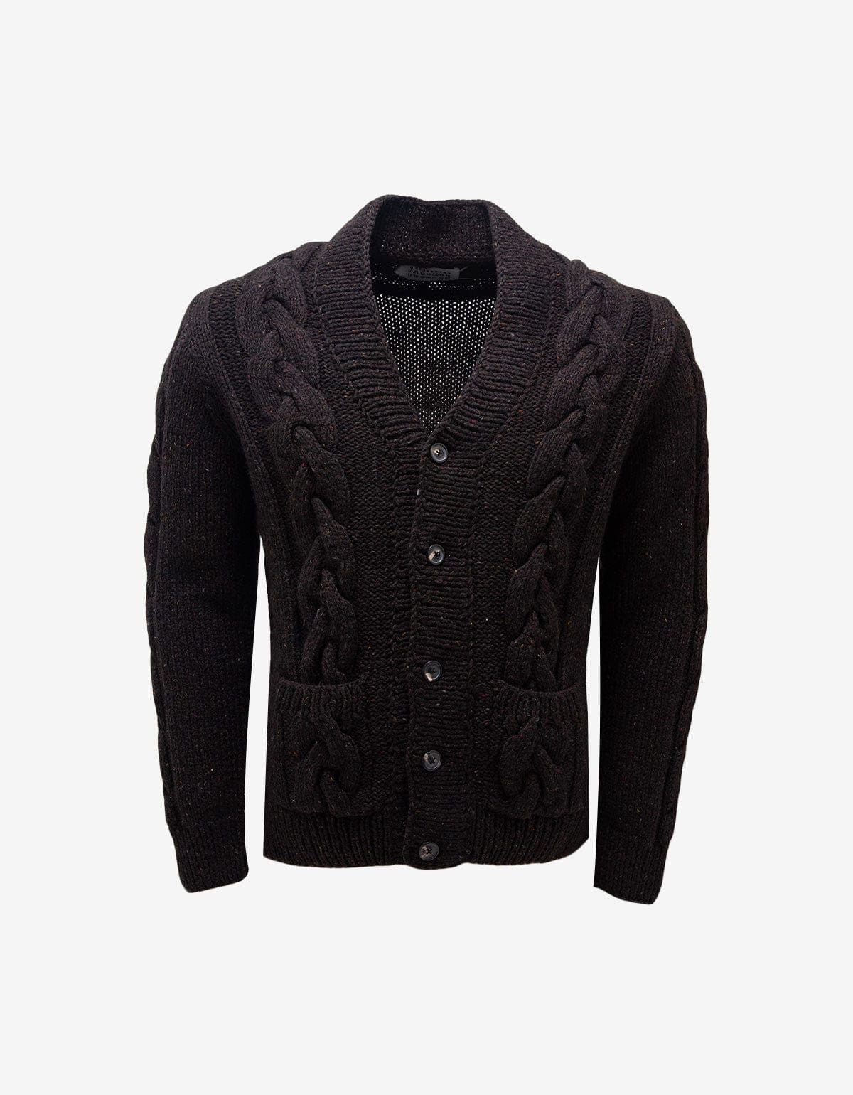 Maison Margiela Maison Martin Margiela Brown Cable Knit Cardigan Size US S / EU 44-46 / 1 - 1 Thumbnail
